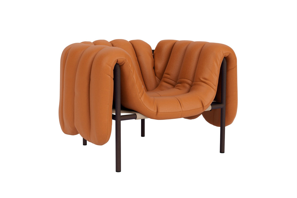 Puffy Lounge Chair | Chocolate Brown Base