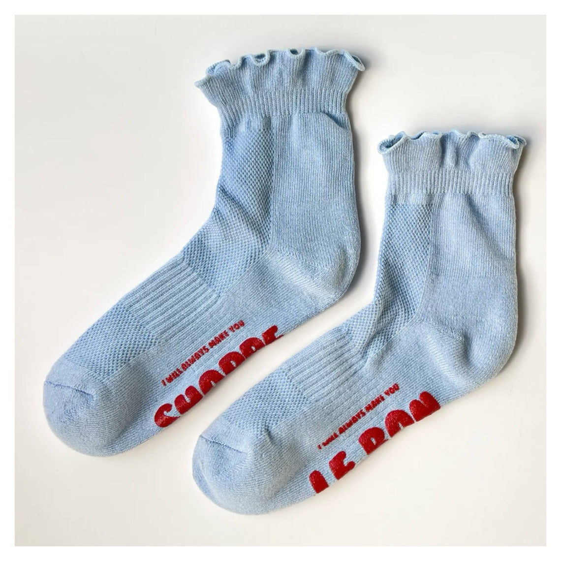 Ruffled Hugger Crew Socks | Periwinkle