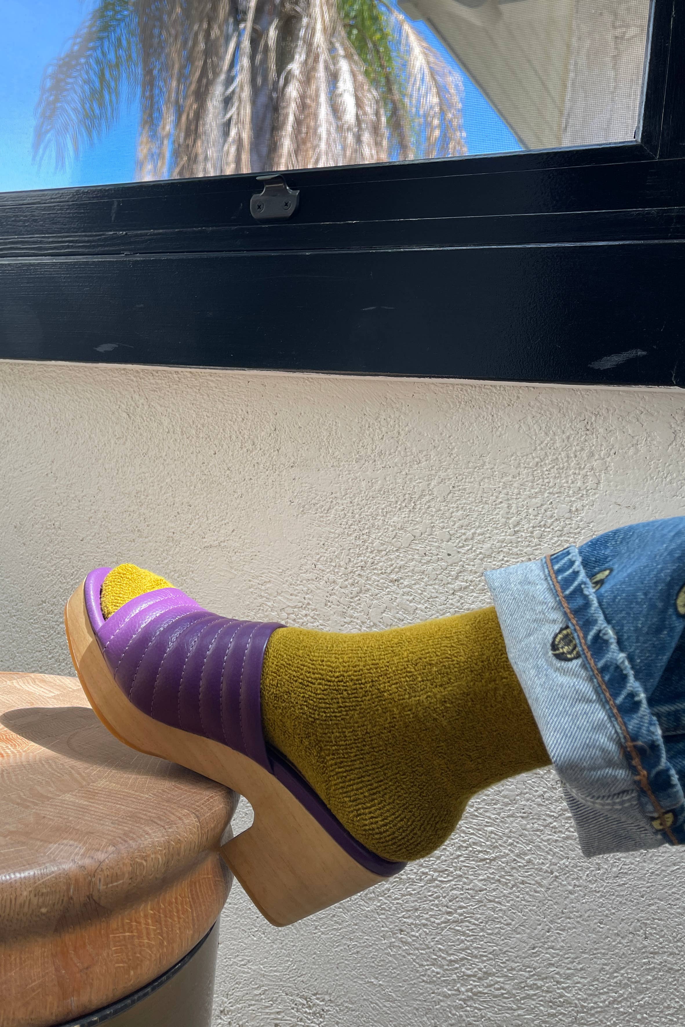 Cloud Socks: Green Olive