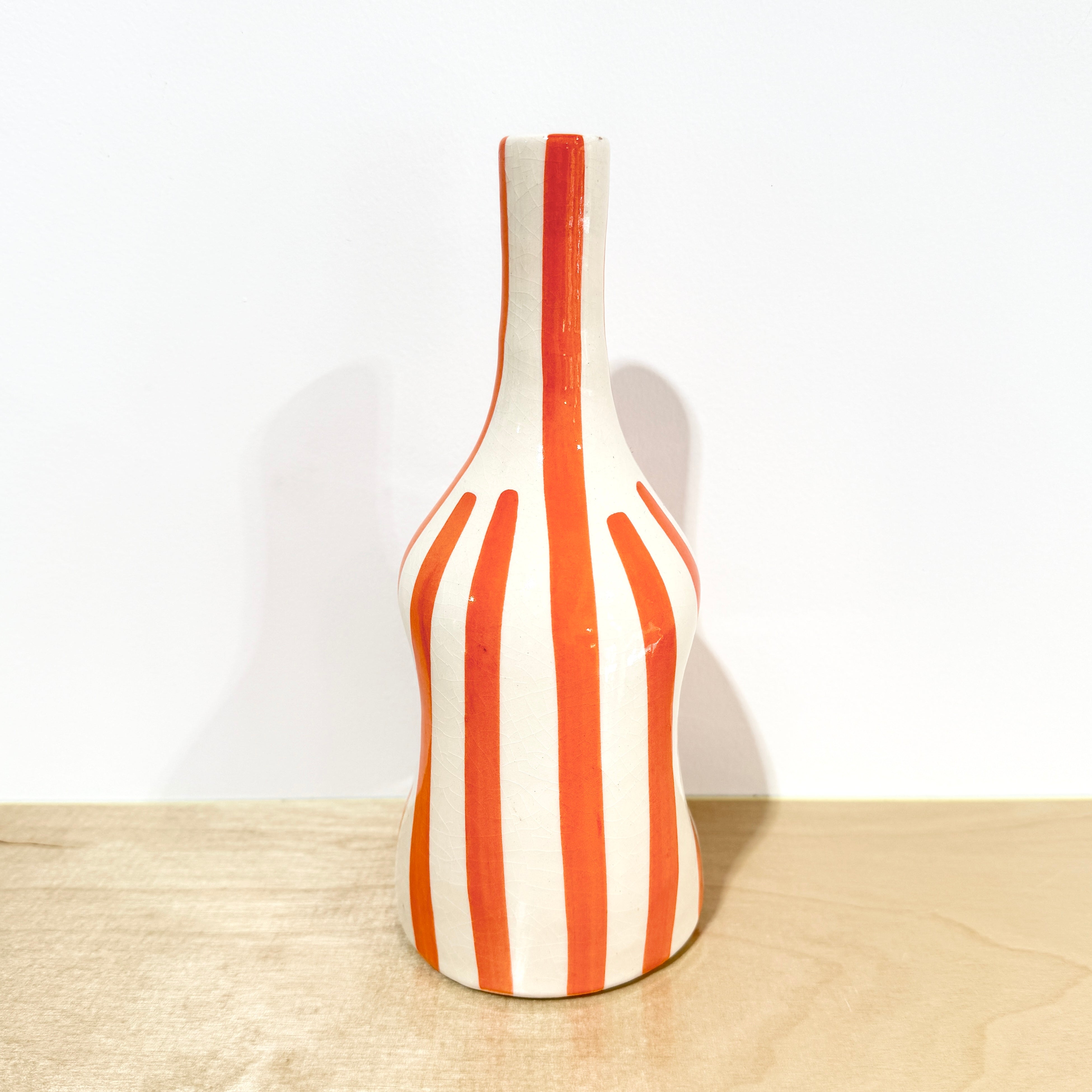 Striped Moroccan Vase | Orange