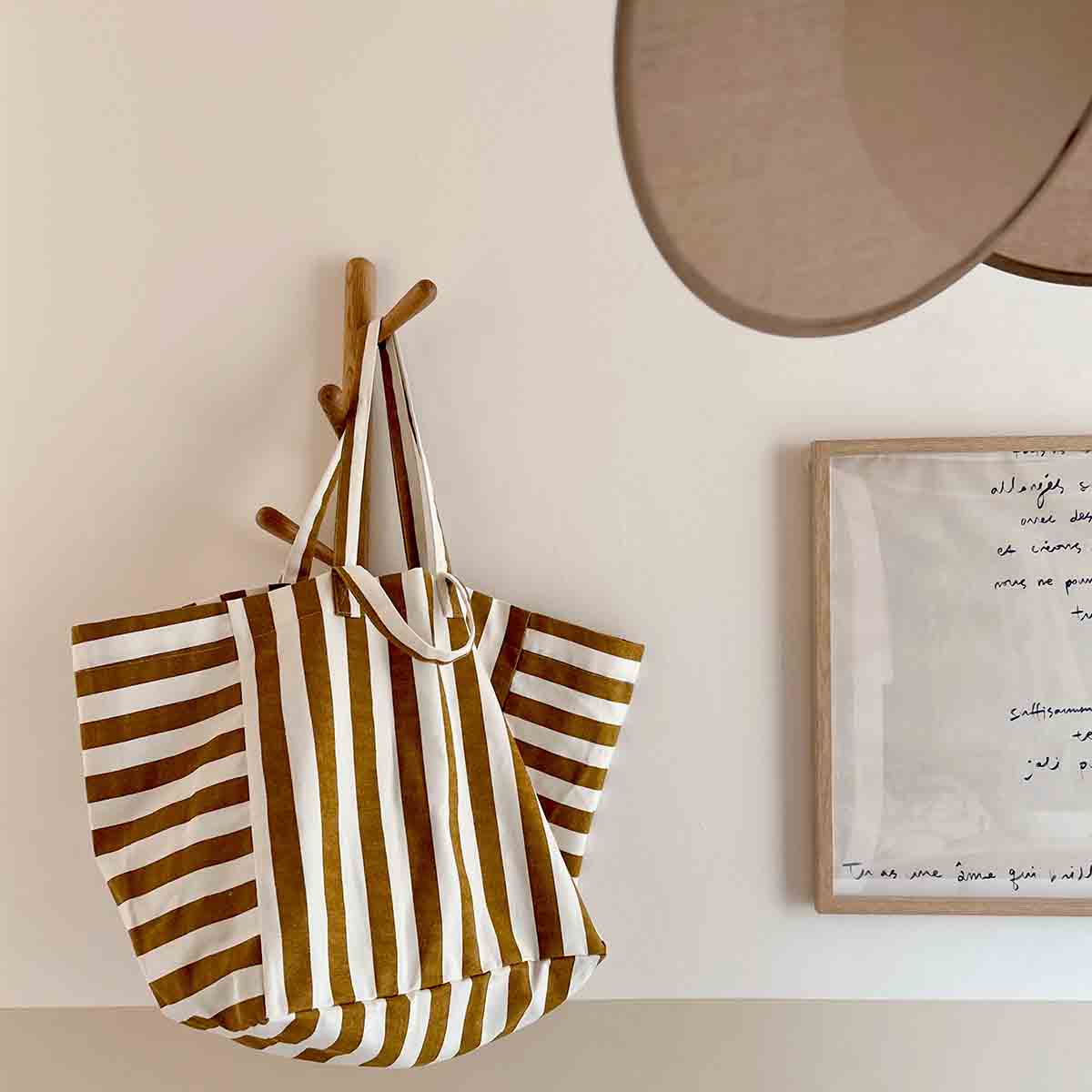 Elisa Tote Bag | Caramel Stripes