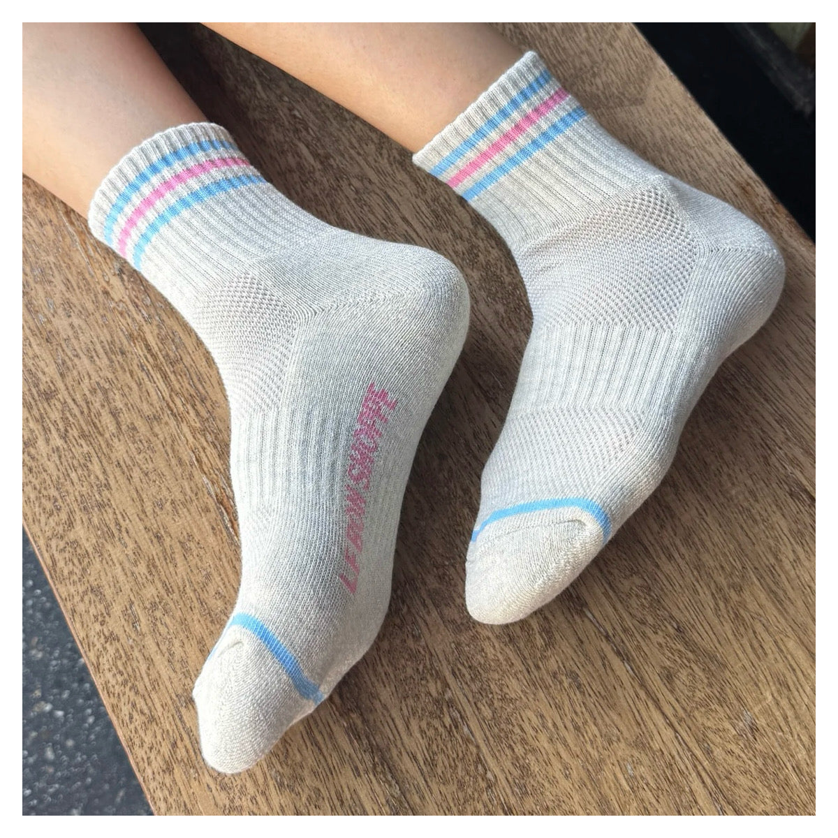 Girlfriend Socks | Bright Grey