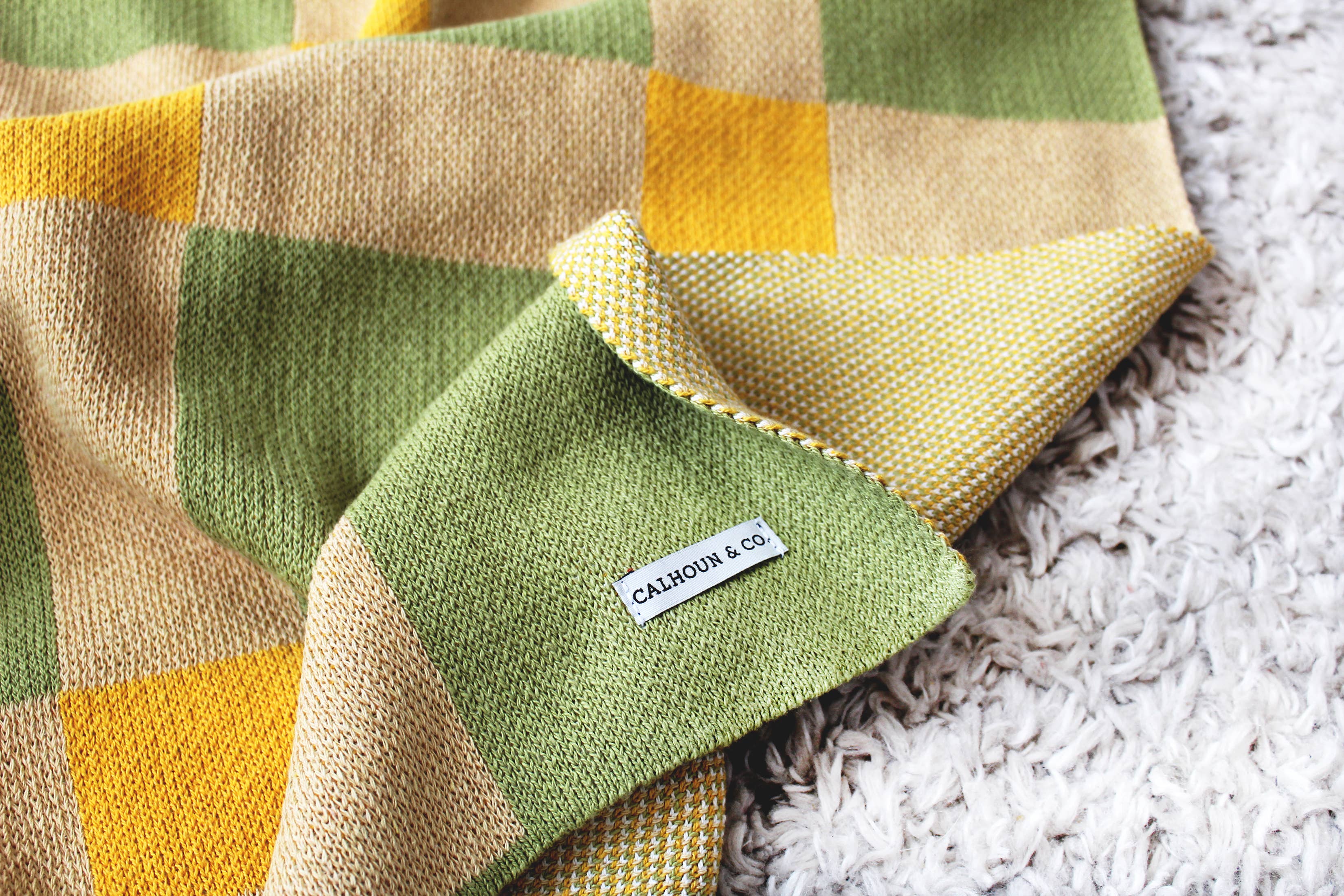 Gingham Knit Blanket | Once In A Melon