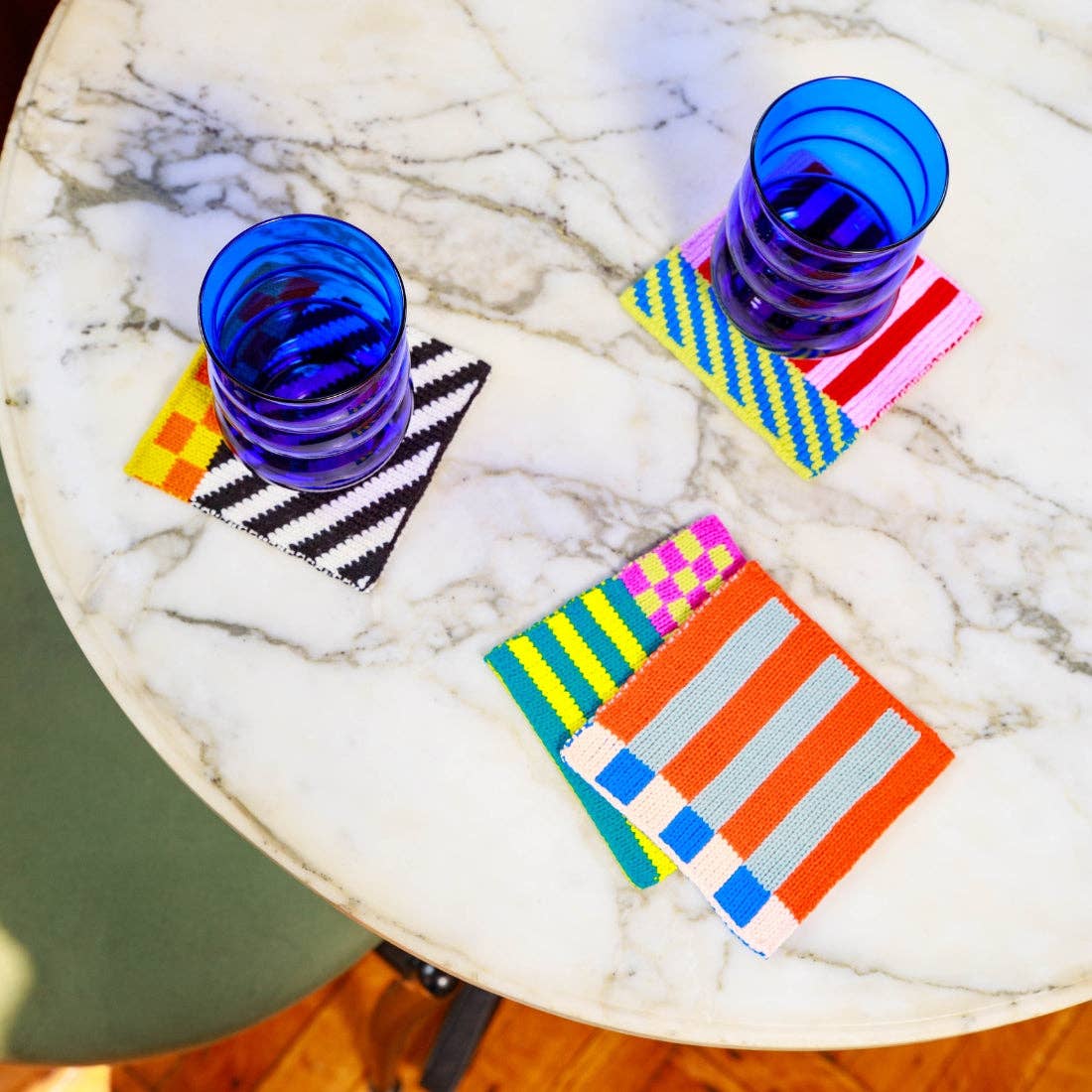 Pattern Patch Coaster Set | Candy