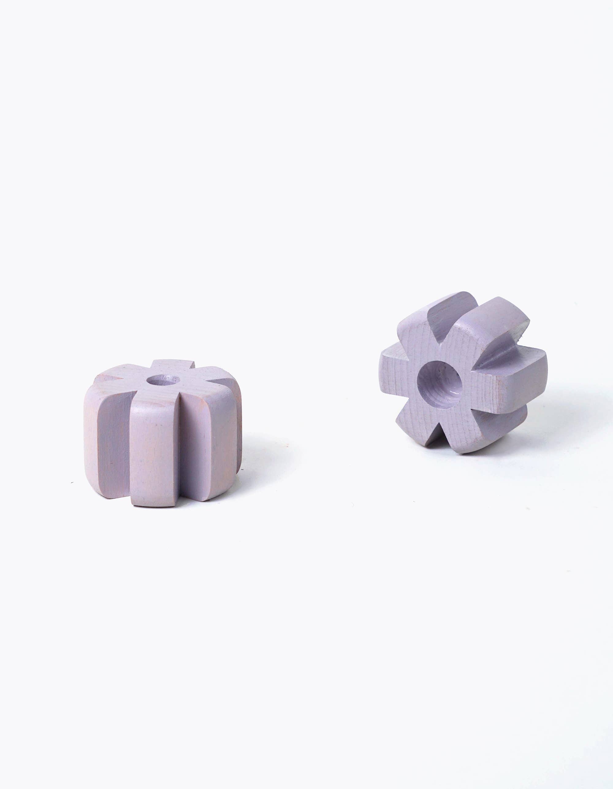 Asterisk Candleholder Pair | Lilac
