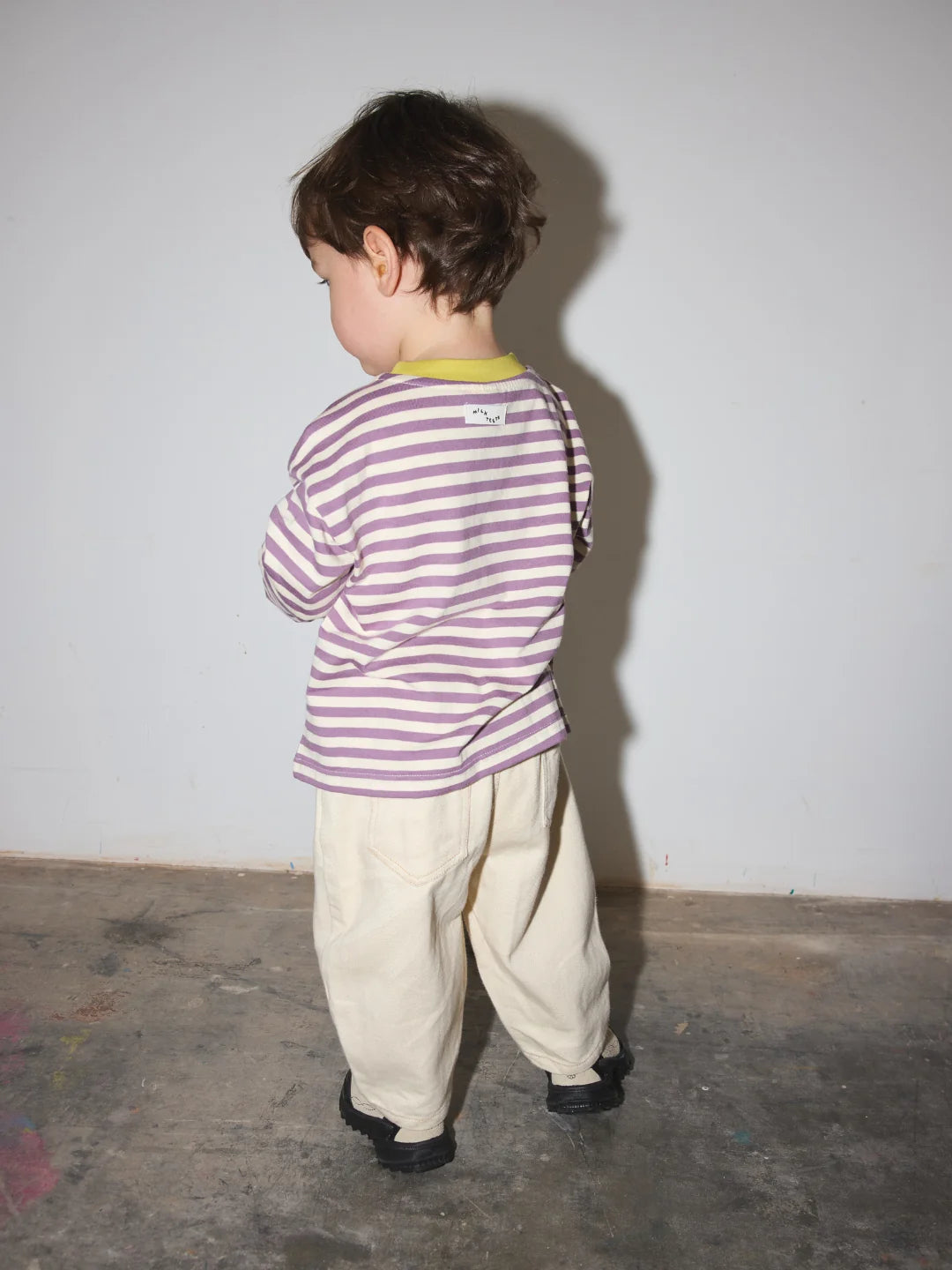 Kid's Stripe Longsleeve | Purple + Yellow