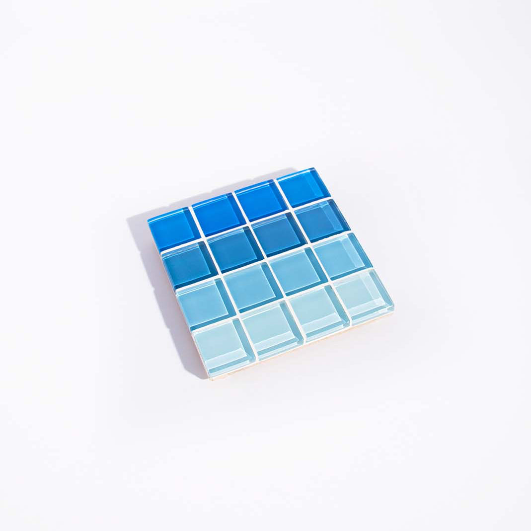 Glass Tile Coaster | Ombre Maldives
