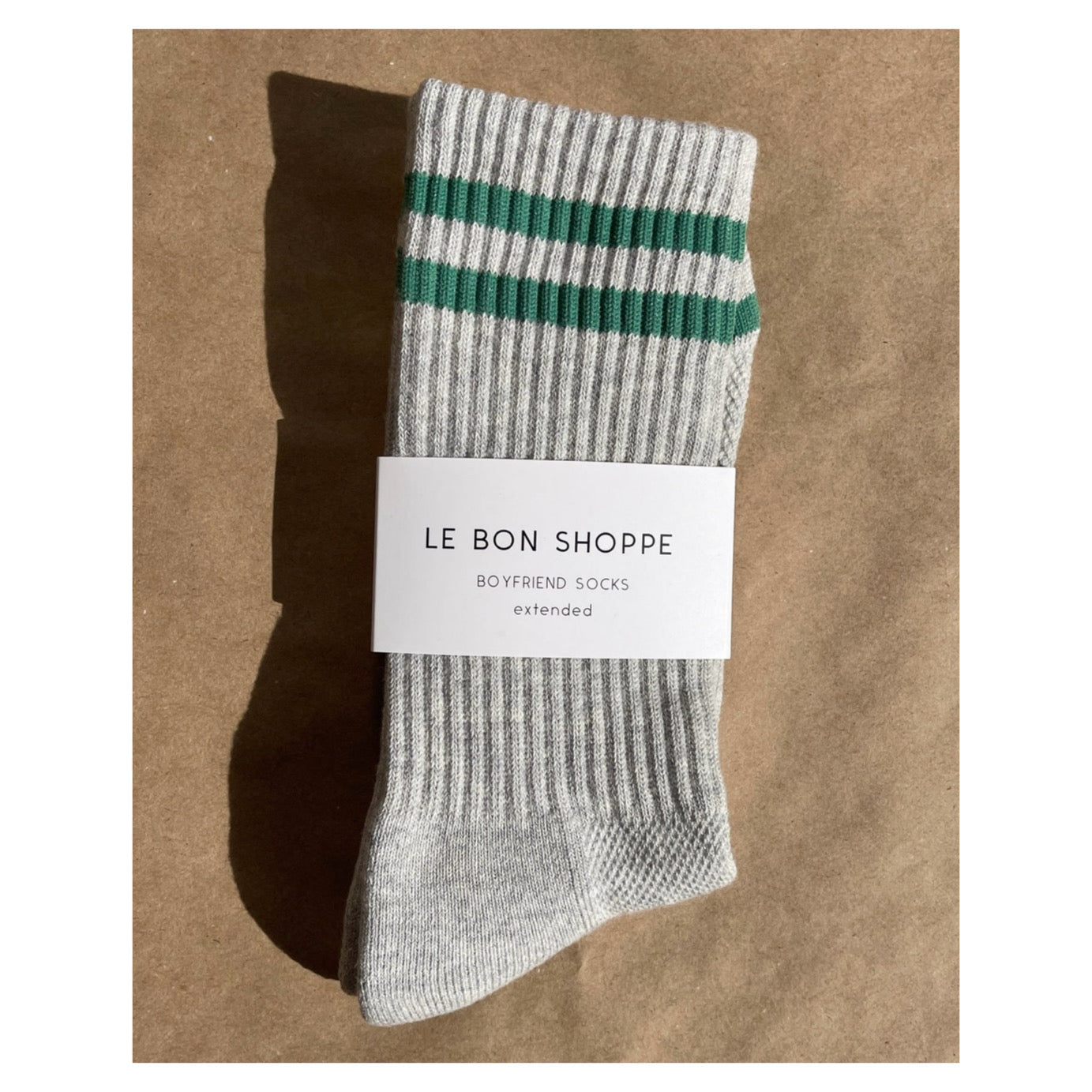 Extended Boyfriend Socks | Light Grey