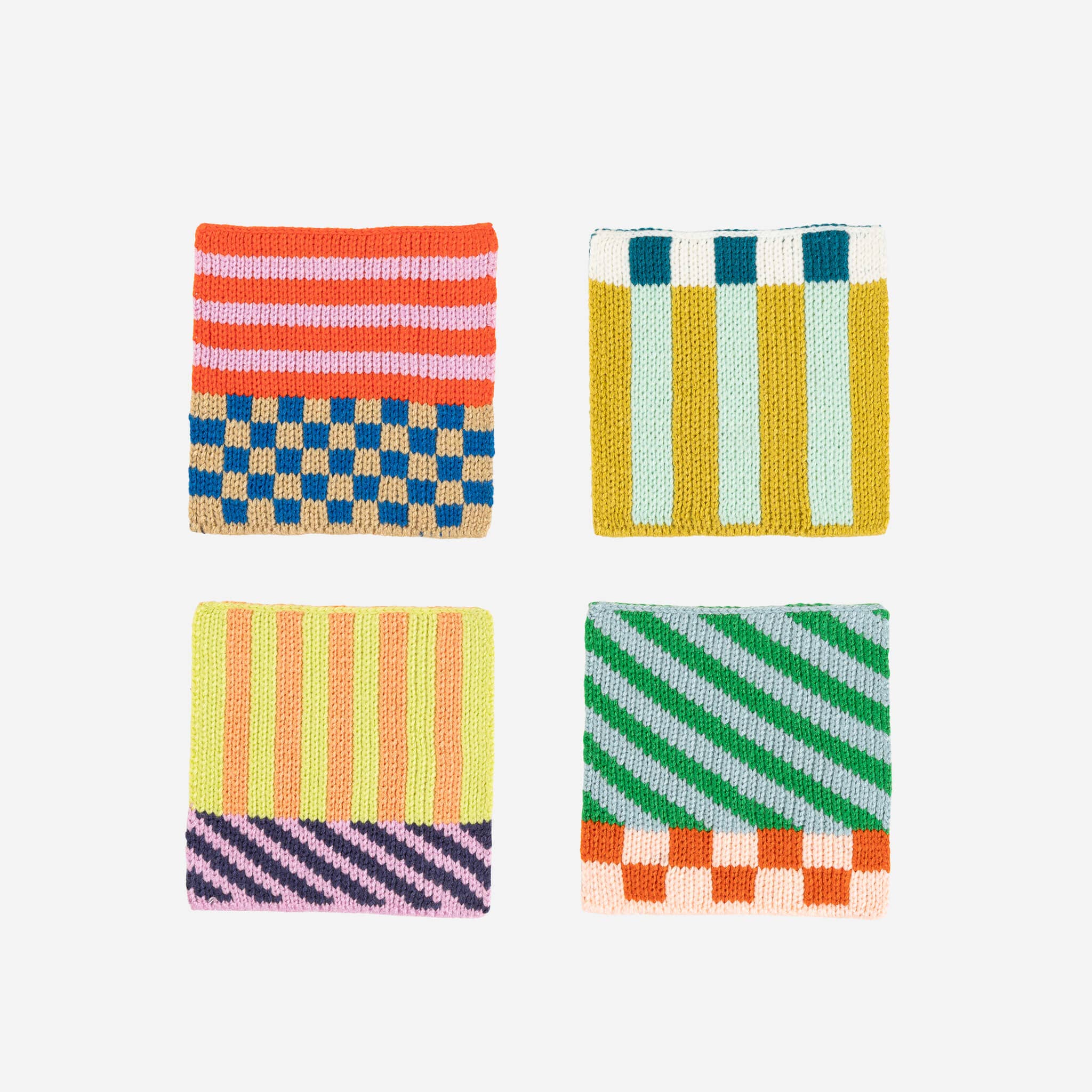 Pattern Patch Coaster Set | Candy