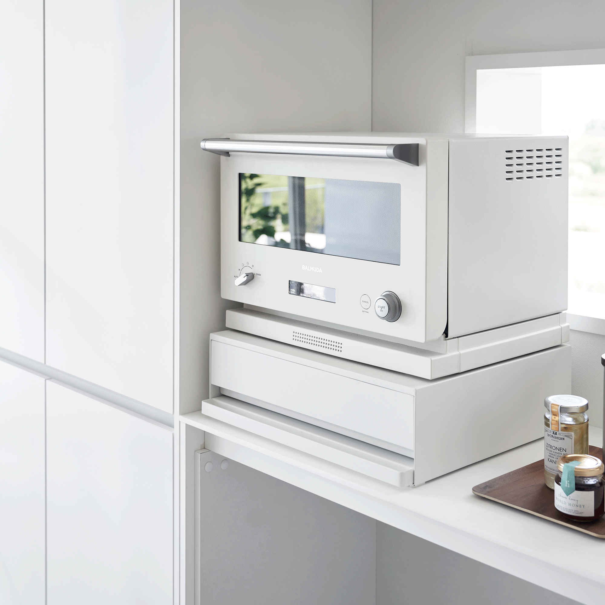 Countertop Drawer with Pull-Out Shelf