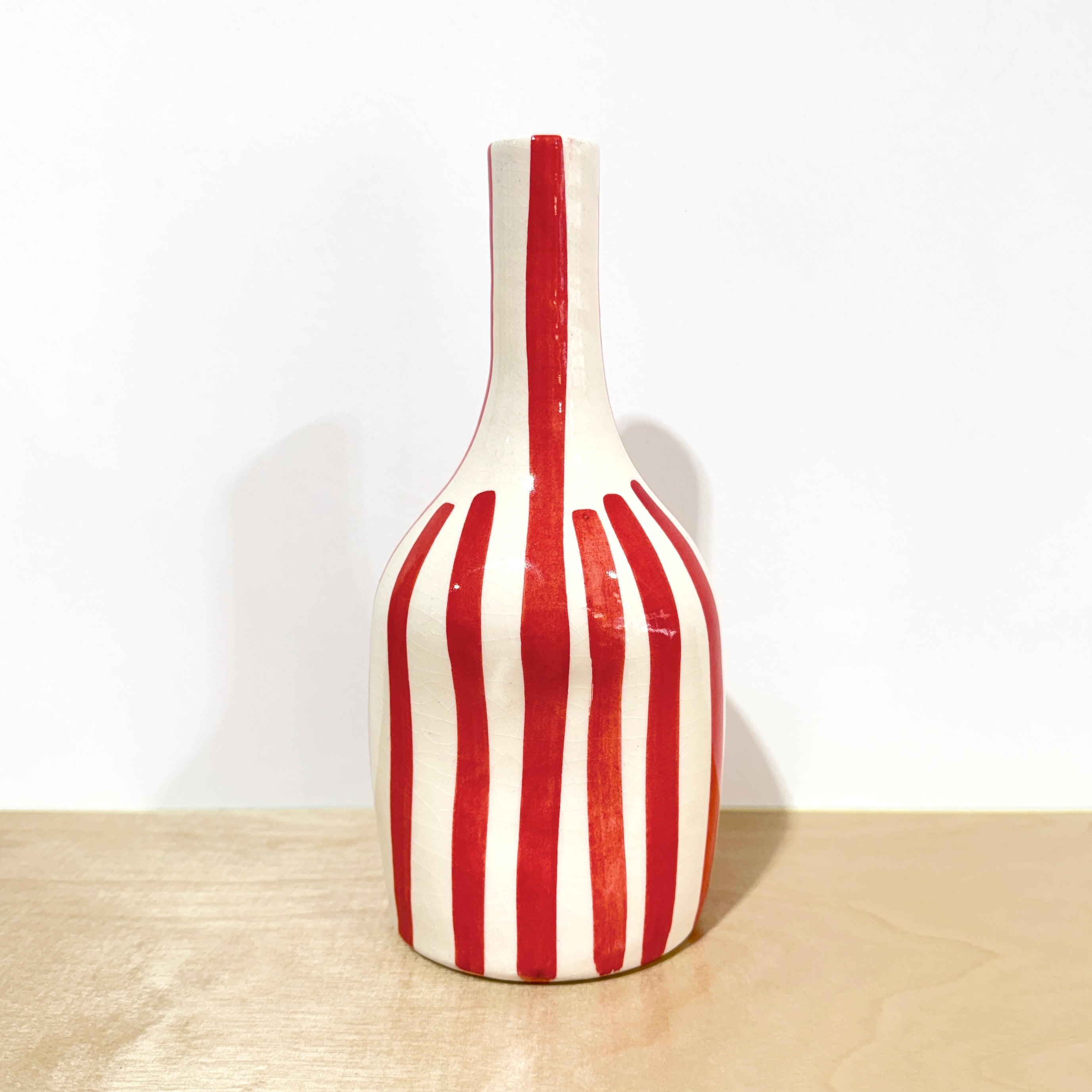 Striped Moroccan Vase | Red