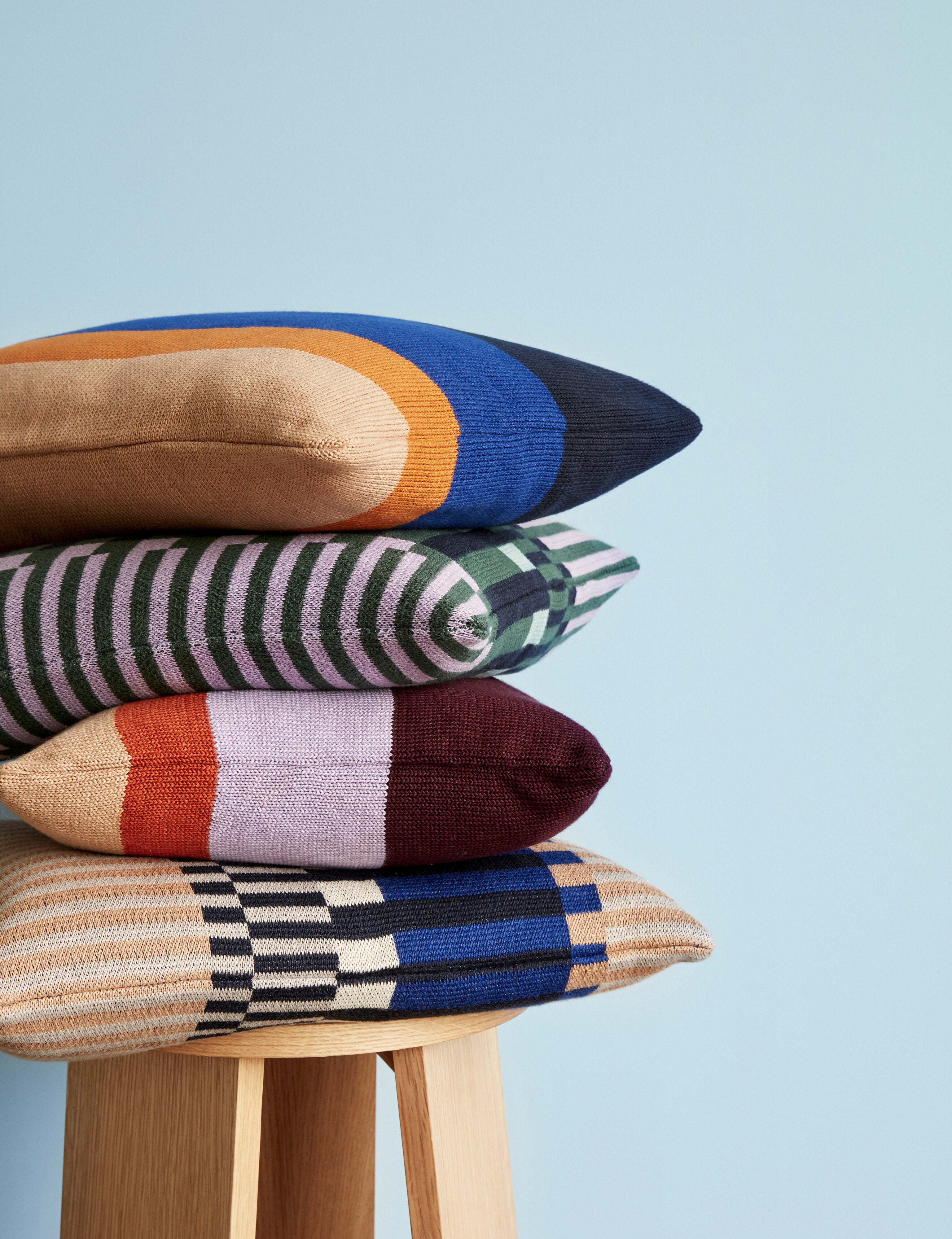 Line Knitted Pillow