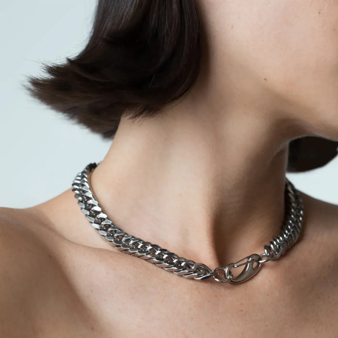 Bold Chain Link Necklace | Silver