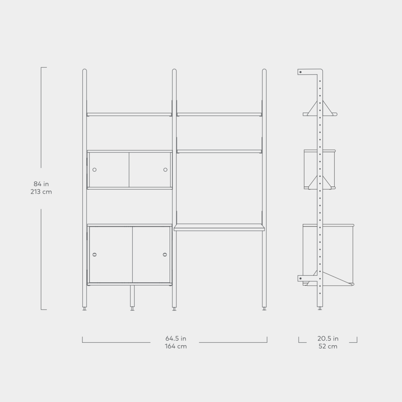 Branch-2 Multi Storage Unit with Desk