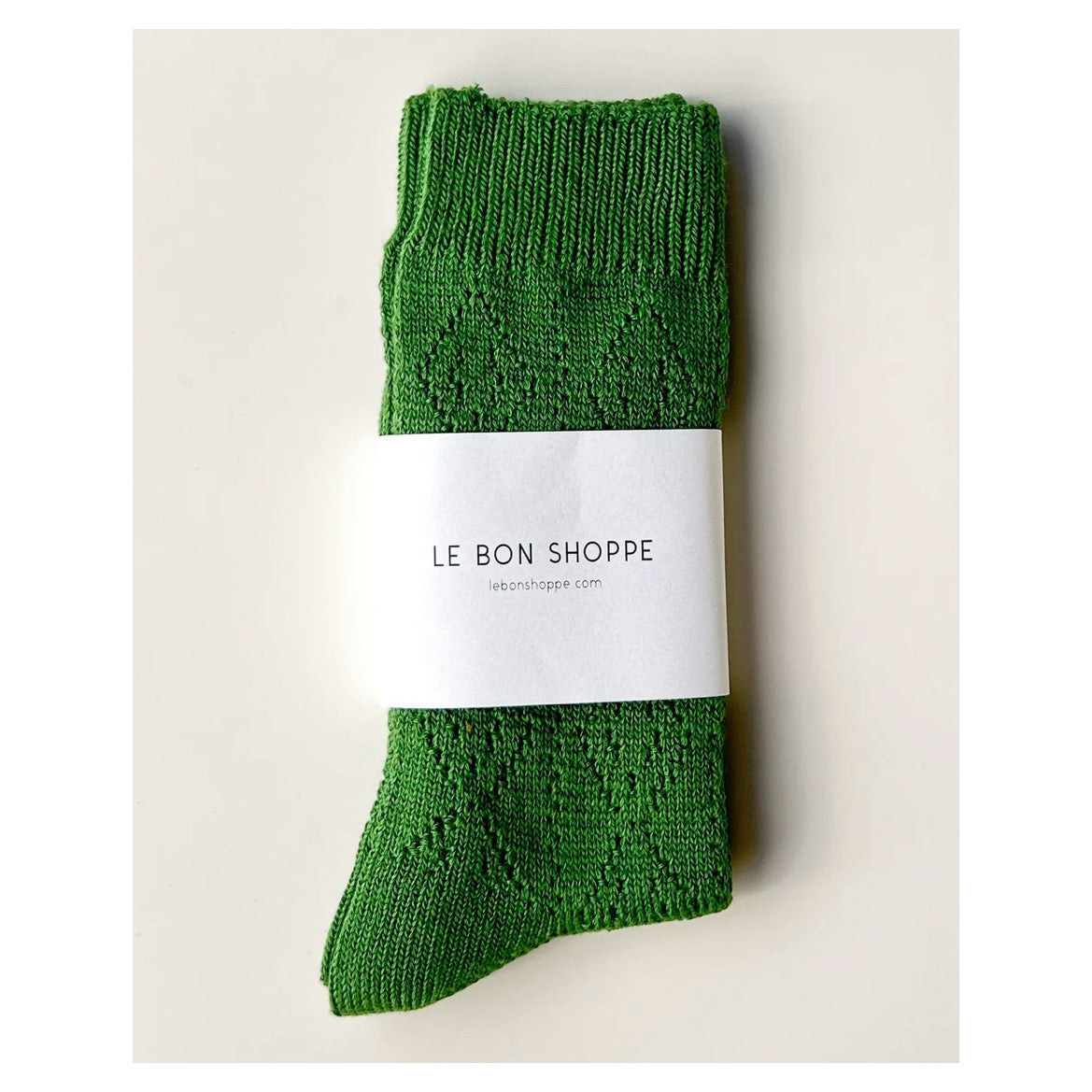 Modal Eyelet Socks | Palm Green