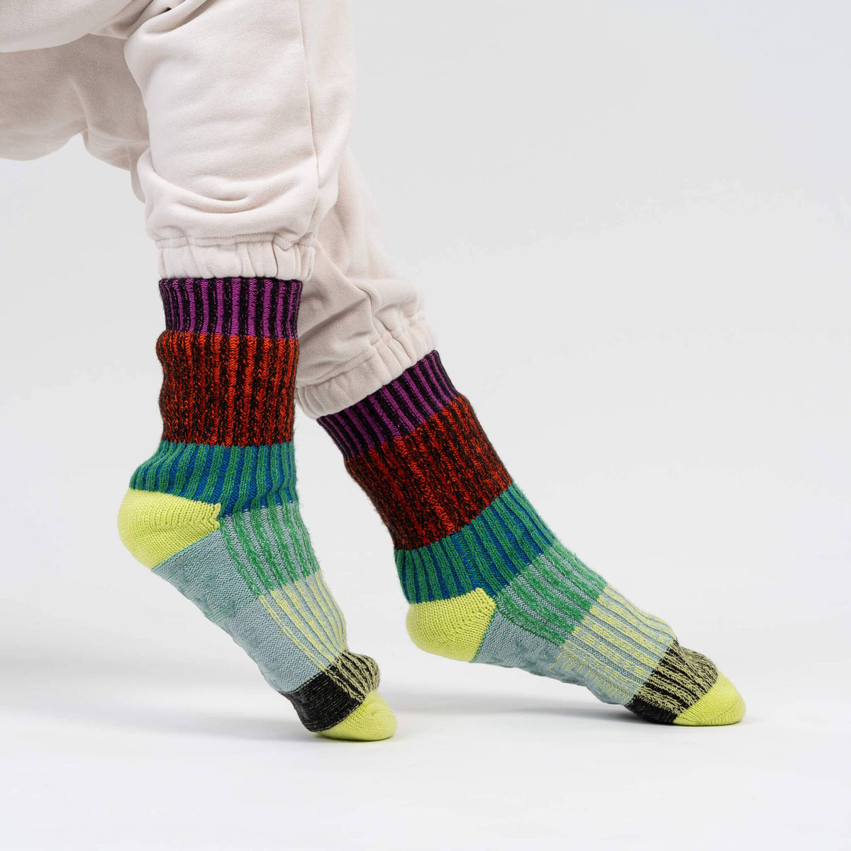 Mosaic House Socks | Lime Cobalt | L/XL