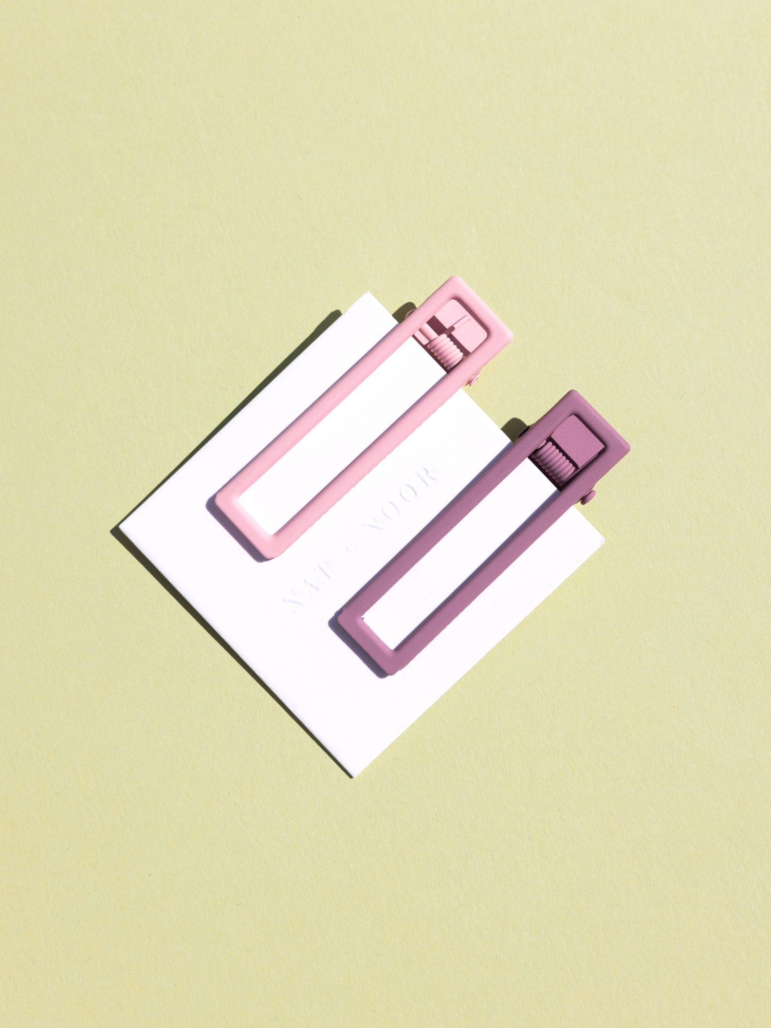 Lu Lu Hair Clips Set - Mauve + Pink