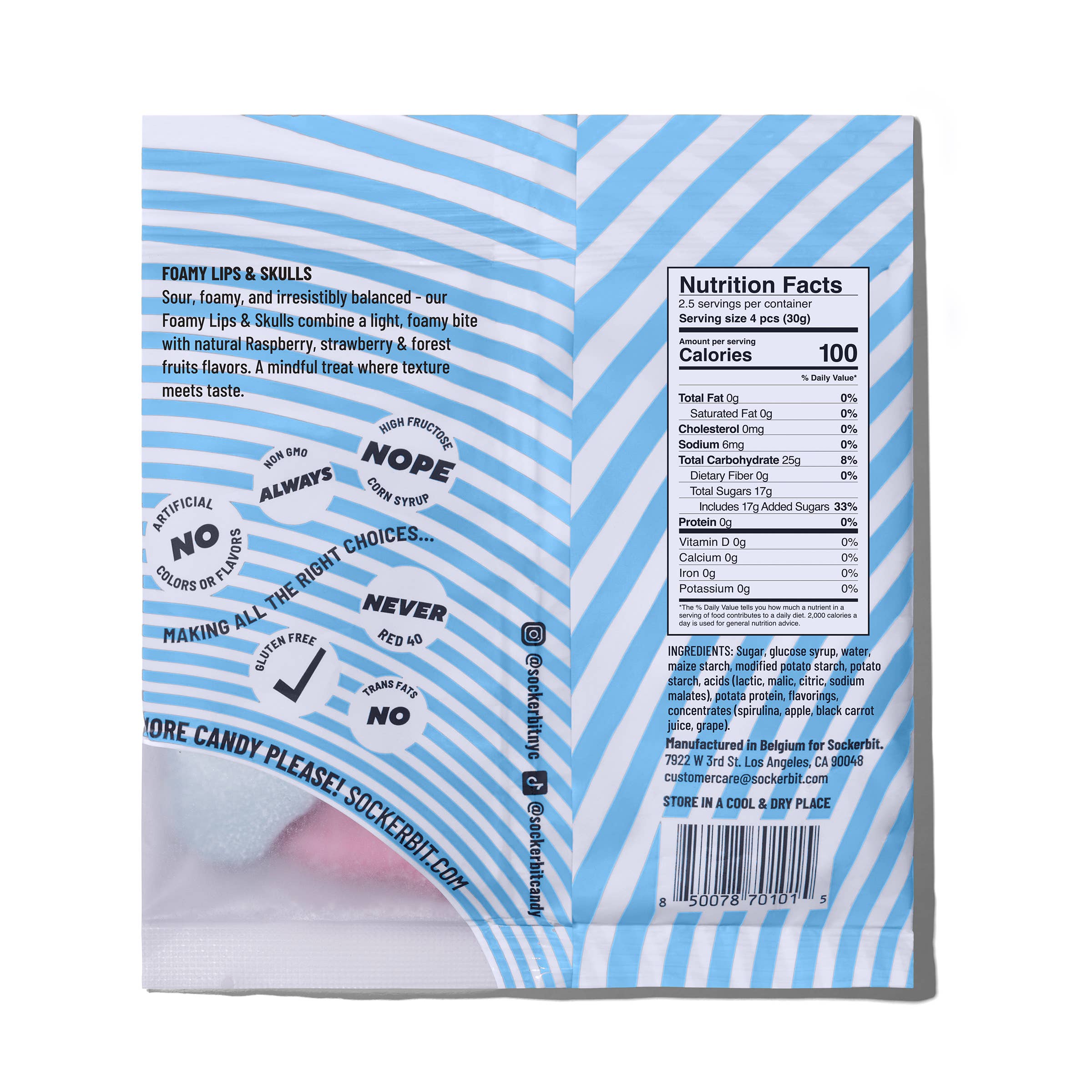 Foamy Lips & Skulls Swedish Candy