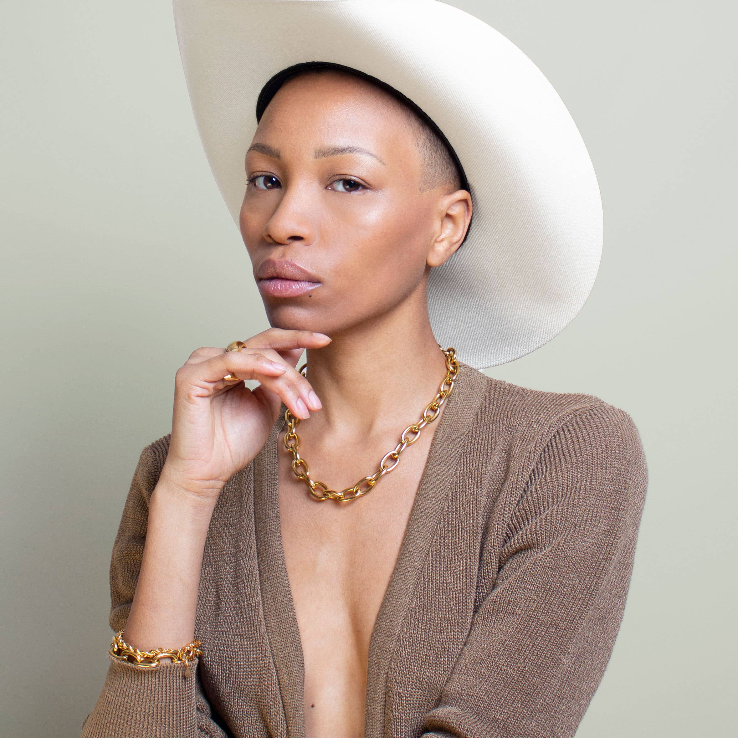 Curb Chain Necklace | Gold