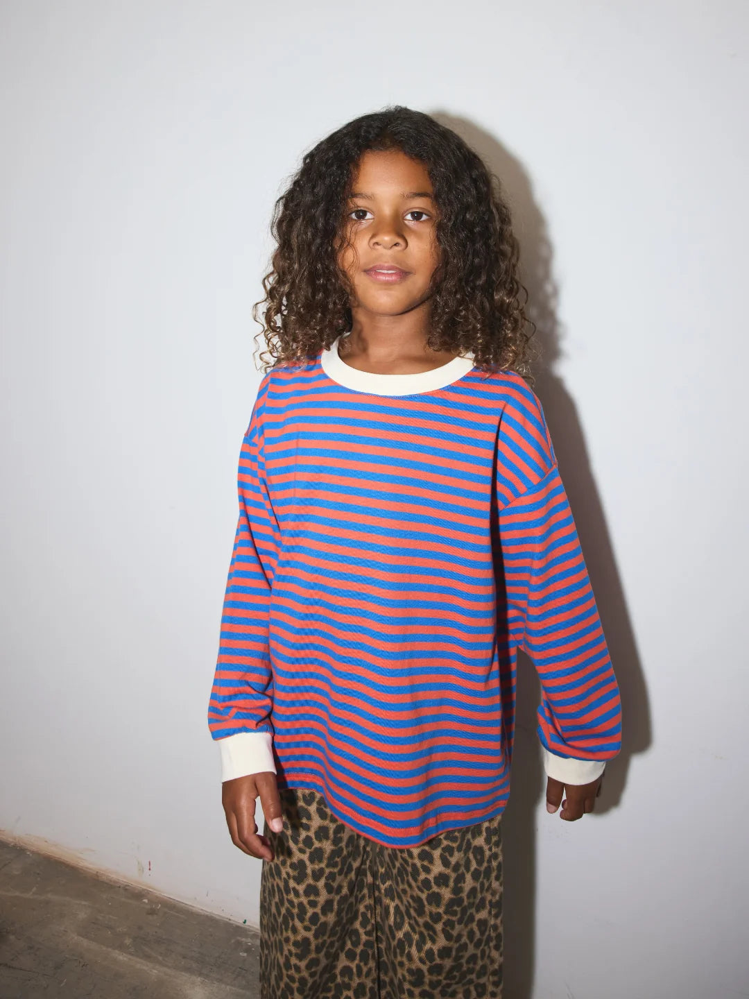 Kid's Stripe Longsleeve | Blue + Red