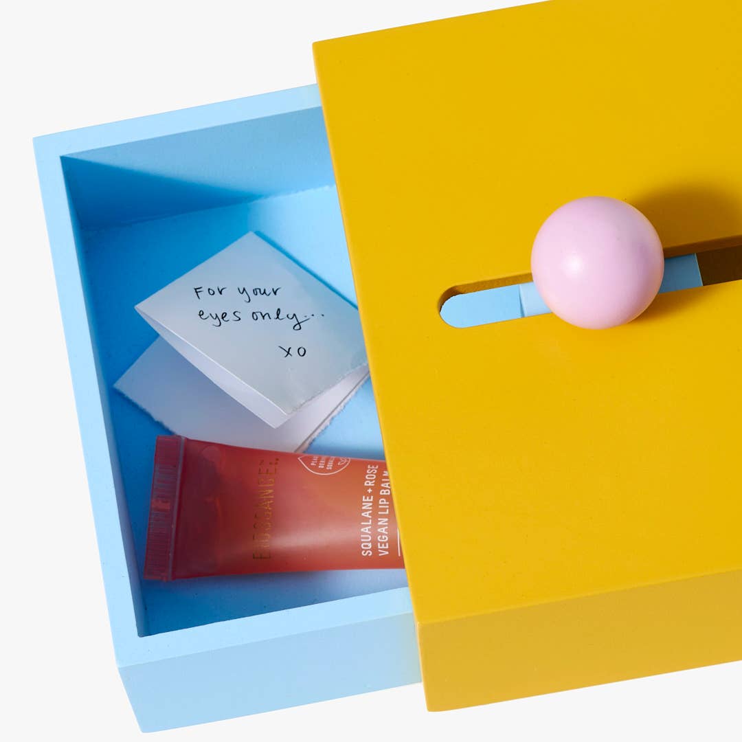 Cache Box: Small - Yellow/Blue