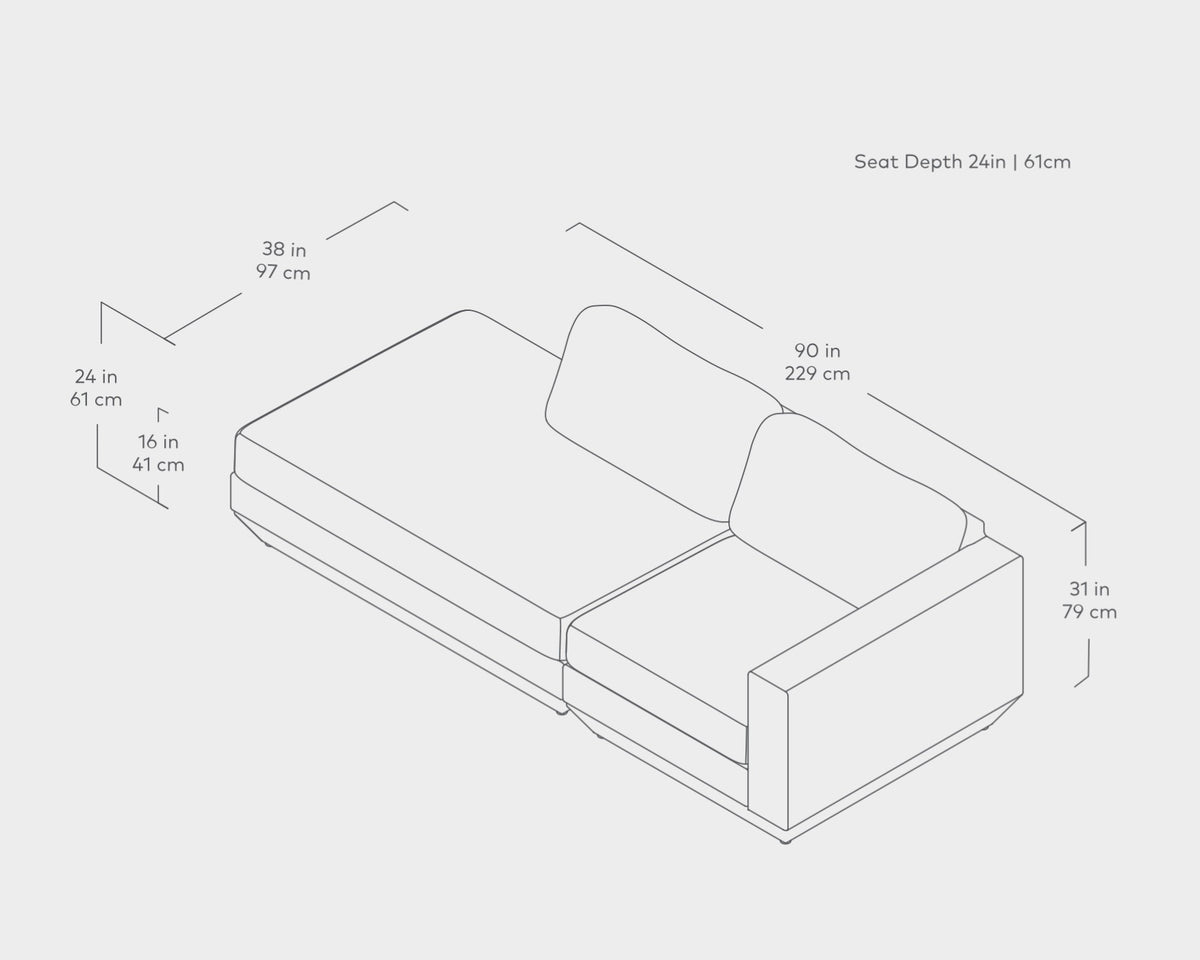 Podium Modular 2PC Lounge | Right