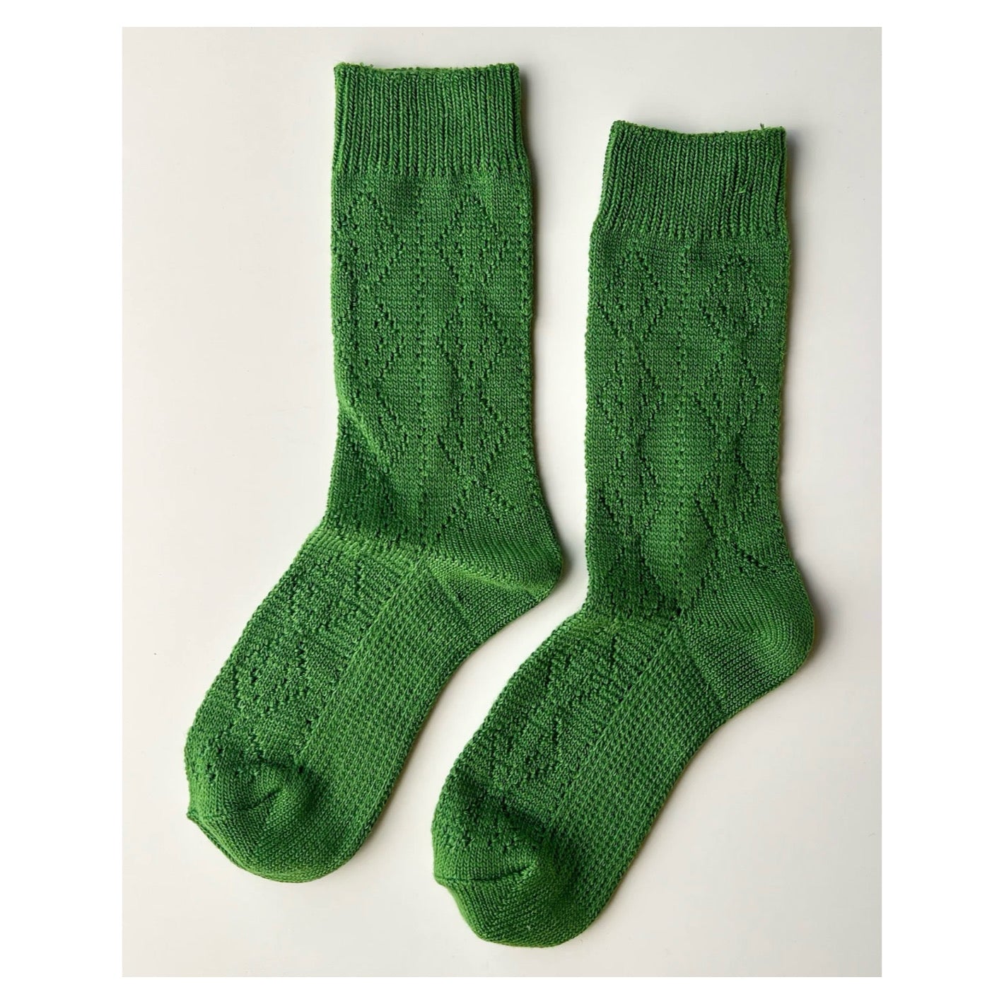 Modal Eyelet Socks | Palm Green