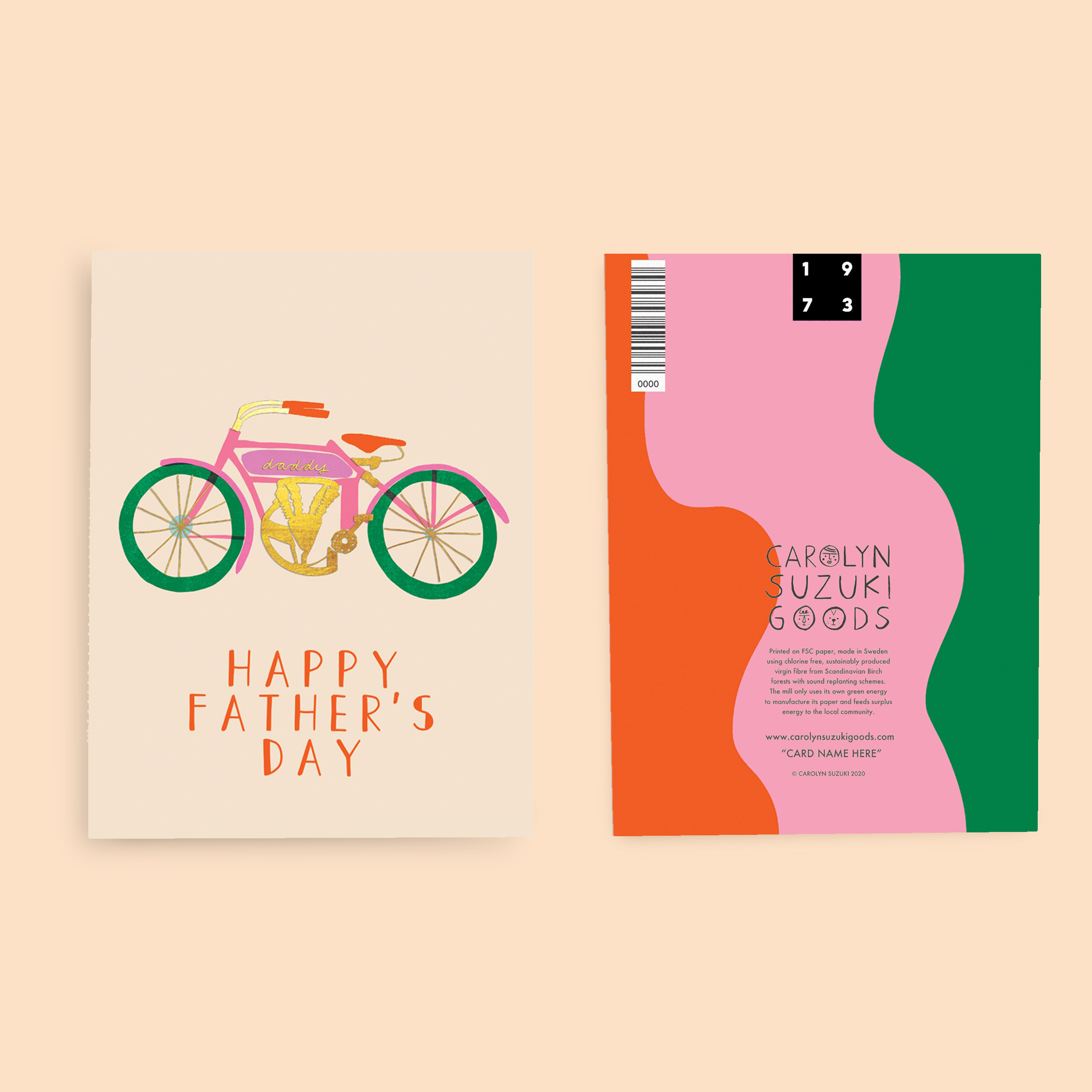 Happy Father’s Day Vintage Bike Card