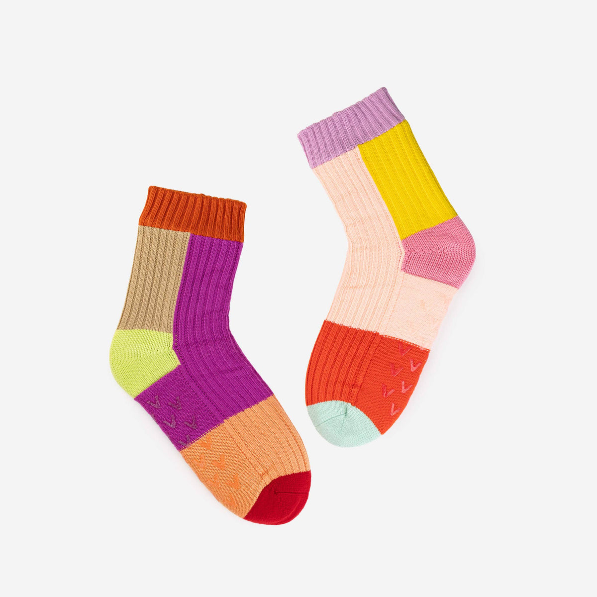 Mismatch House Socks | Pink | S/M