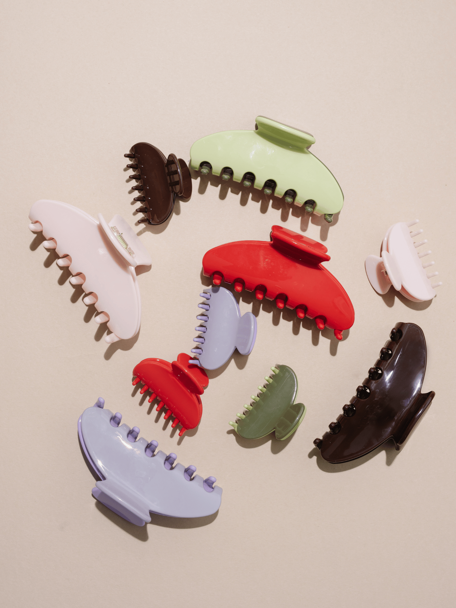 Small Hair Claw Clips: Cherry