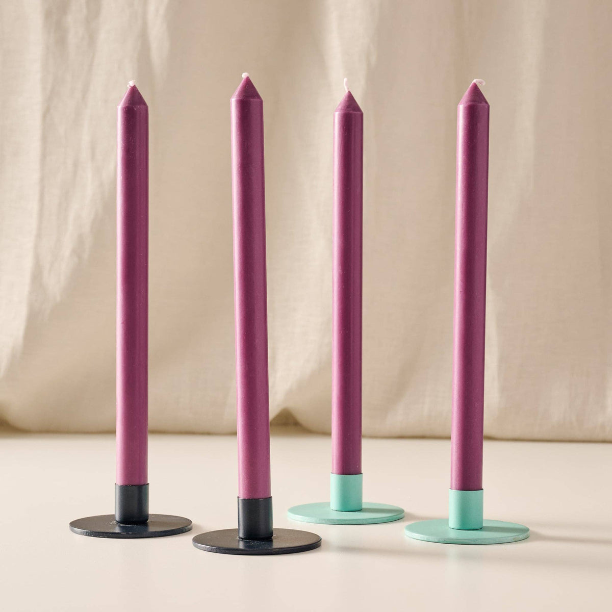 Anget Palm Wax Taper Candles | Set of 4 | Blackberry