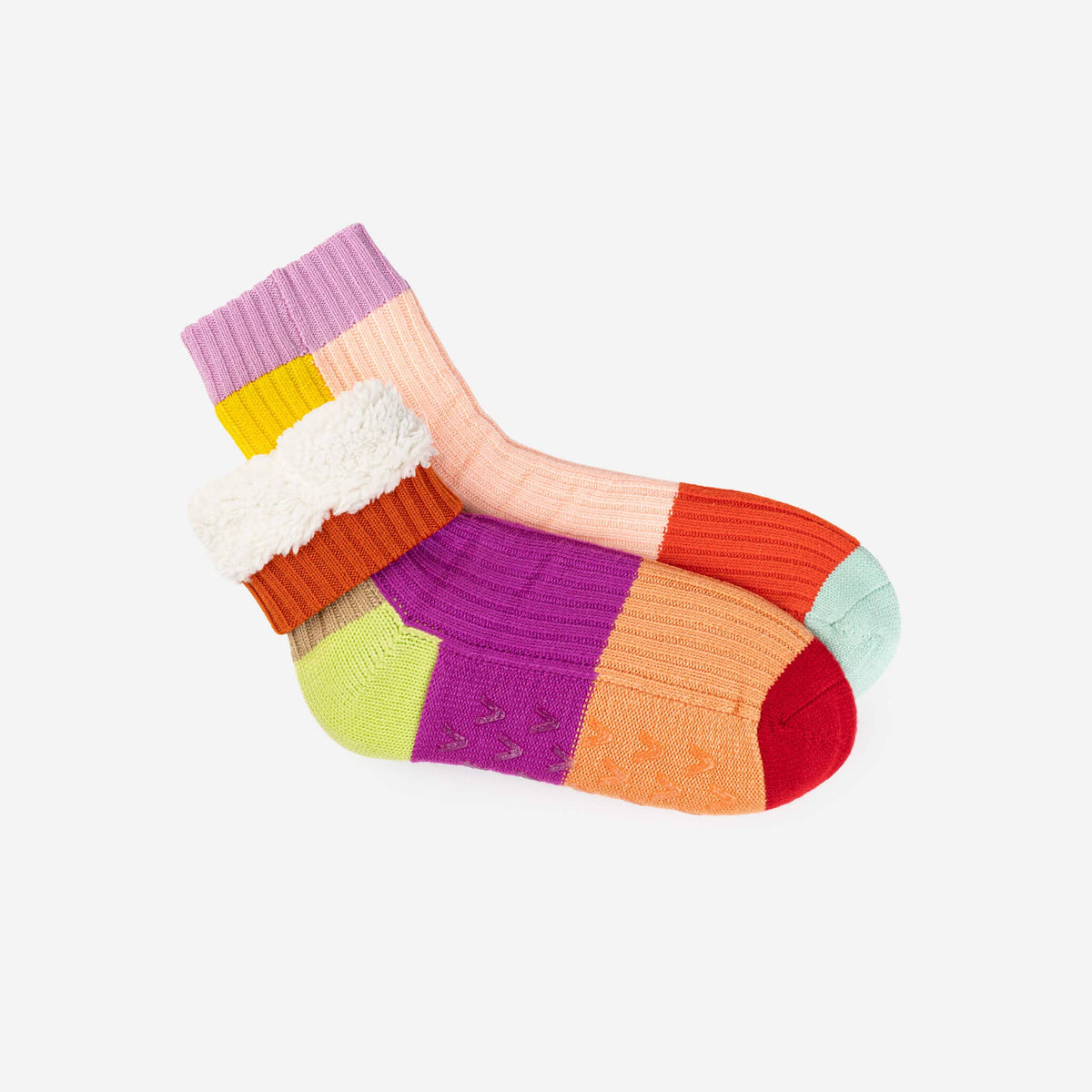 Mismatch House Socks | Pink | S/M