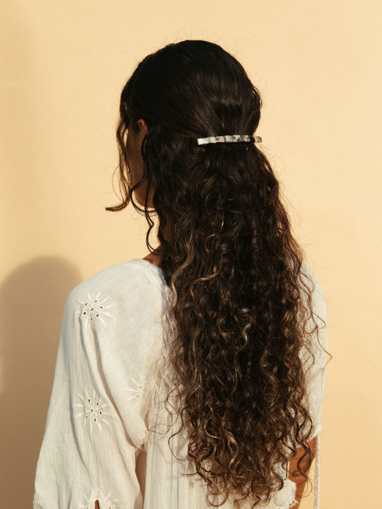 Lily Hair Barrette Clip - Marble