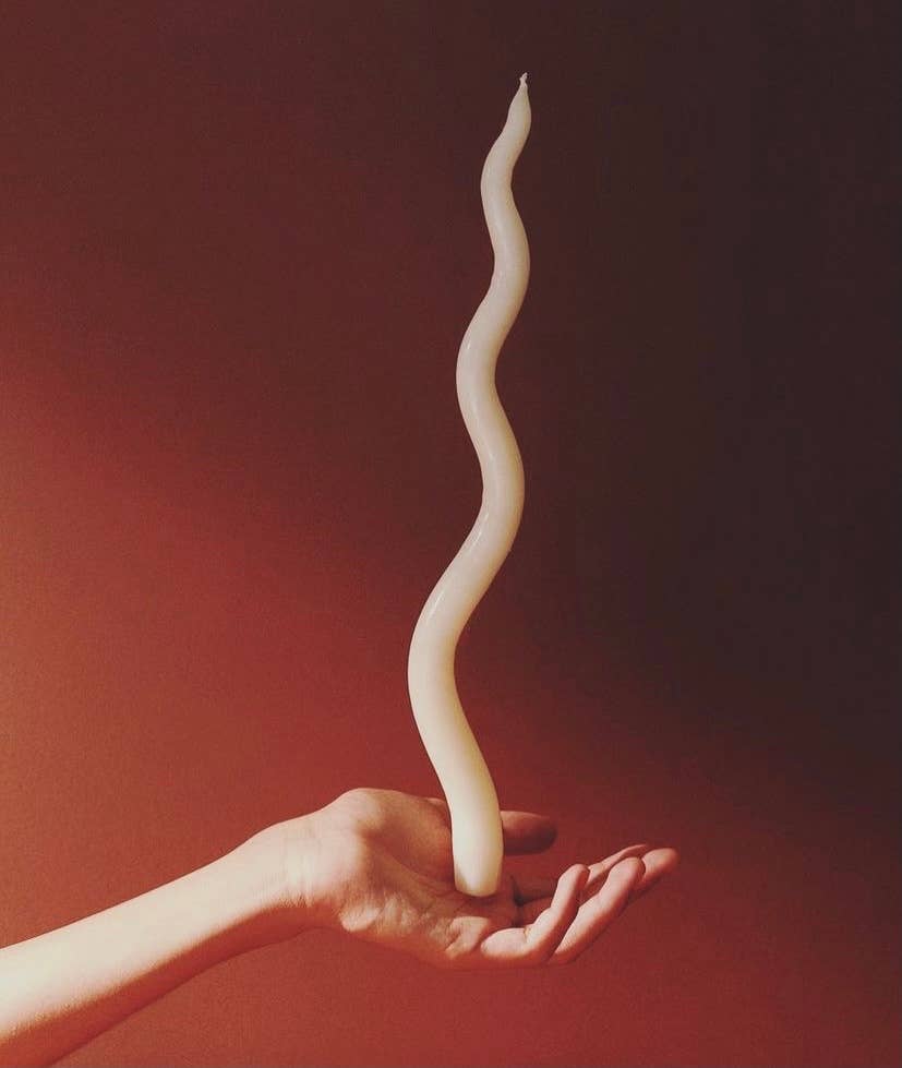 Wave Candle: Cream