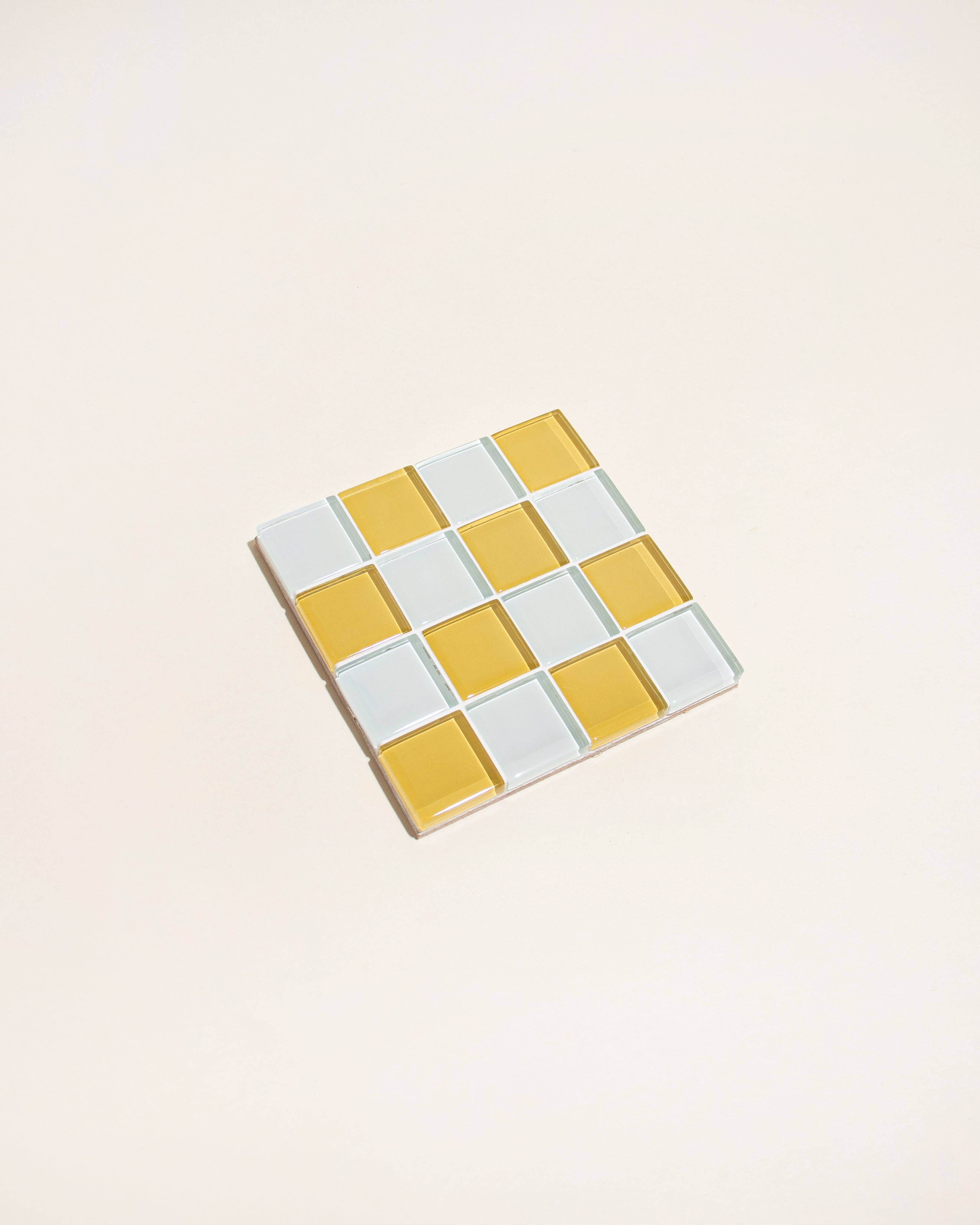 Glass Tile Coaster - Honey Milk Chocolate