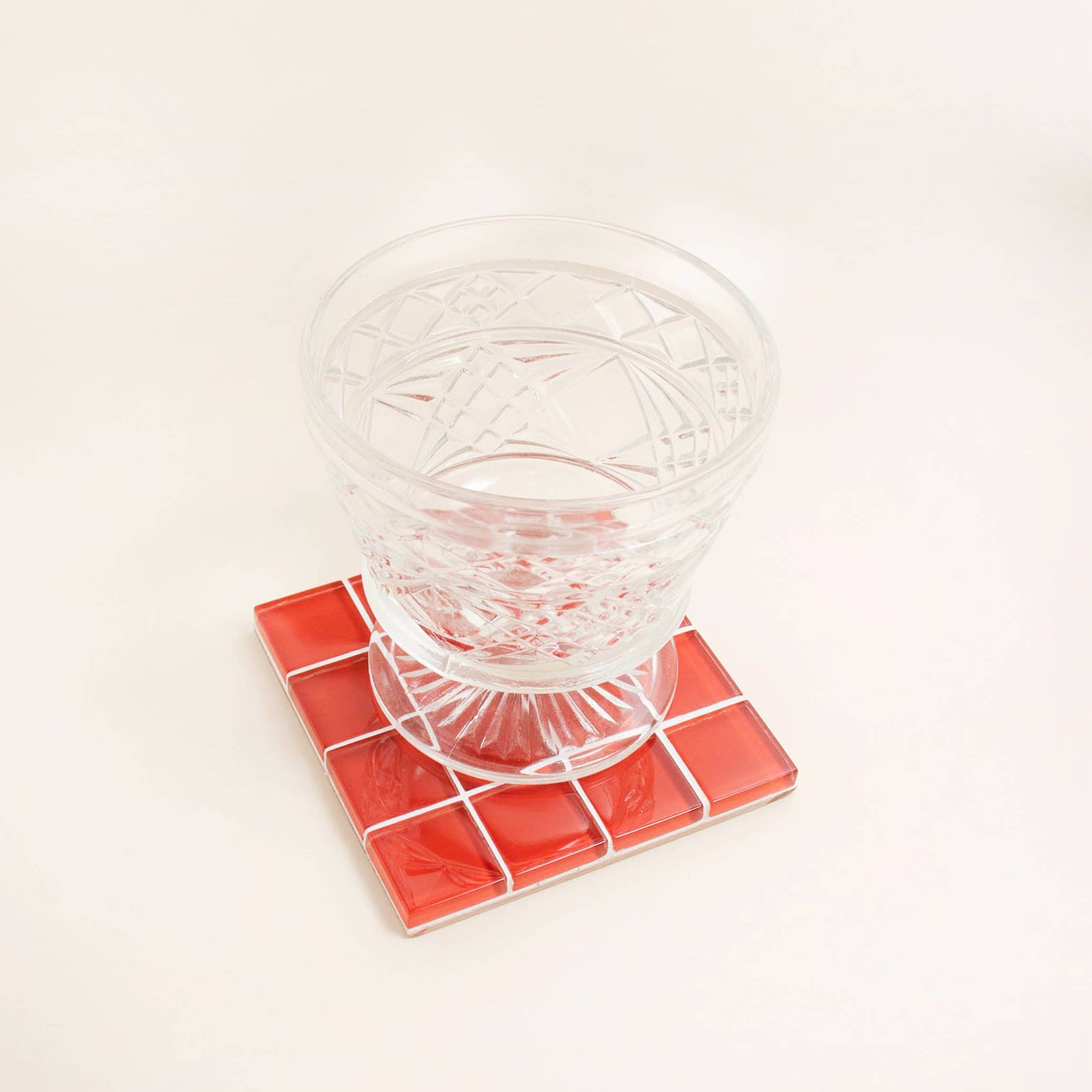 Glass Tile Coaster | It's Apple Red