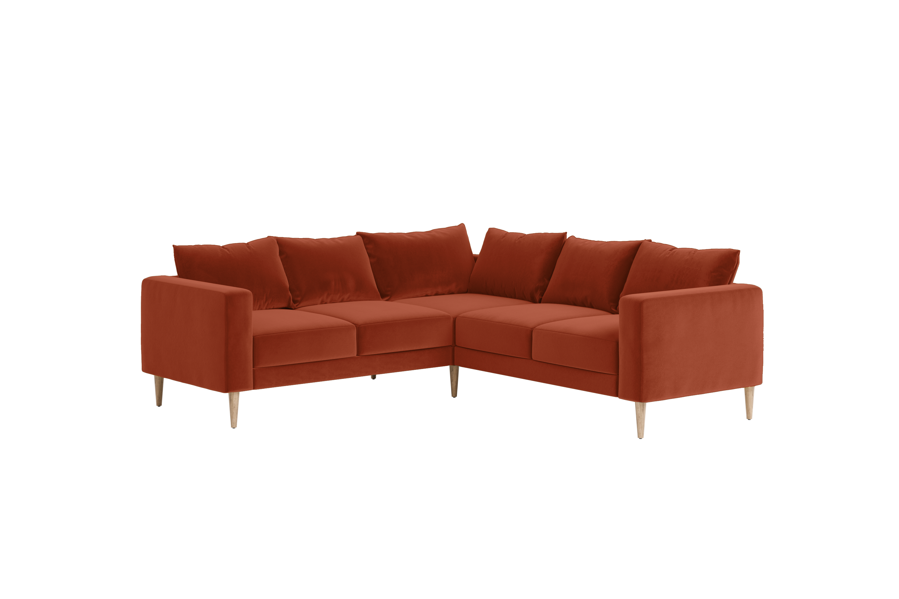 The Essential Corner Sectional | 5 Seat | Recycled Velvet