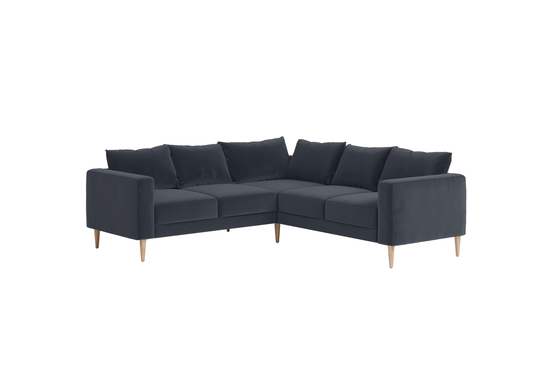 The Essential Corner Sectional | 5 Seat | Recycled Velvet
