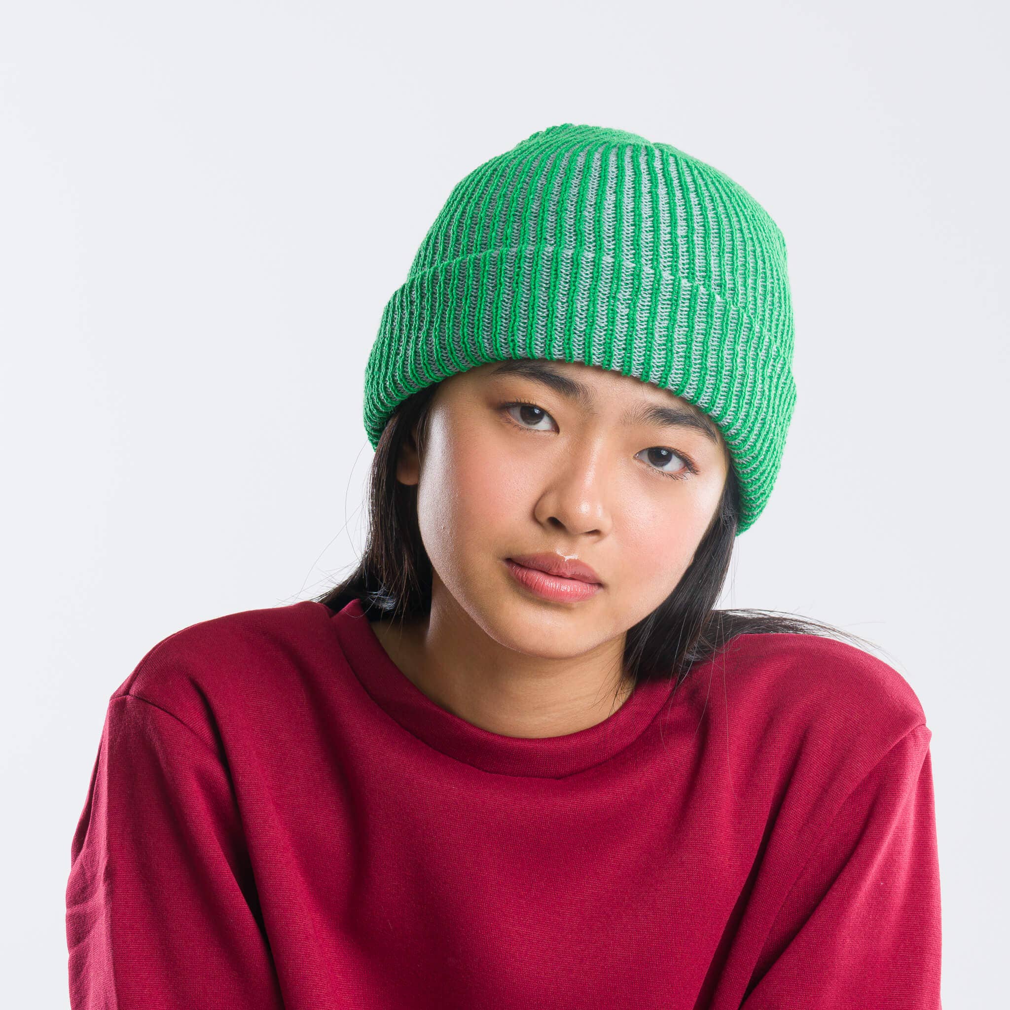 Simple Rib Knit Beanie | Kelly Stone Blue