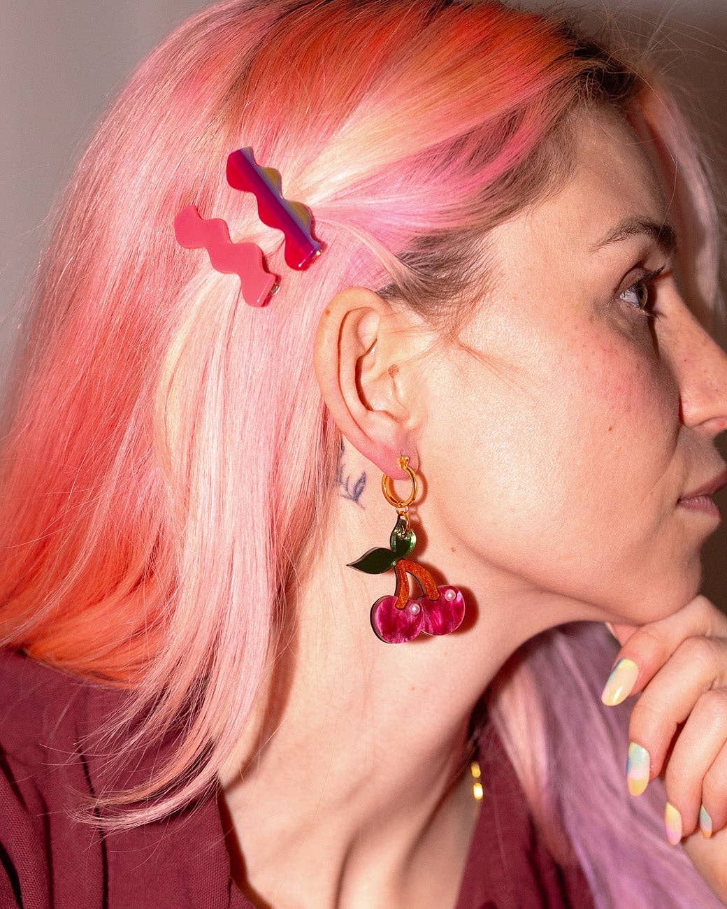 Squiggle Clips | Sunset Stripes