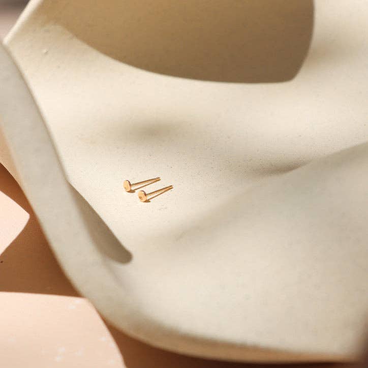 Tiny Cove Studs | 14k Gold Fill