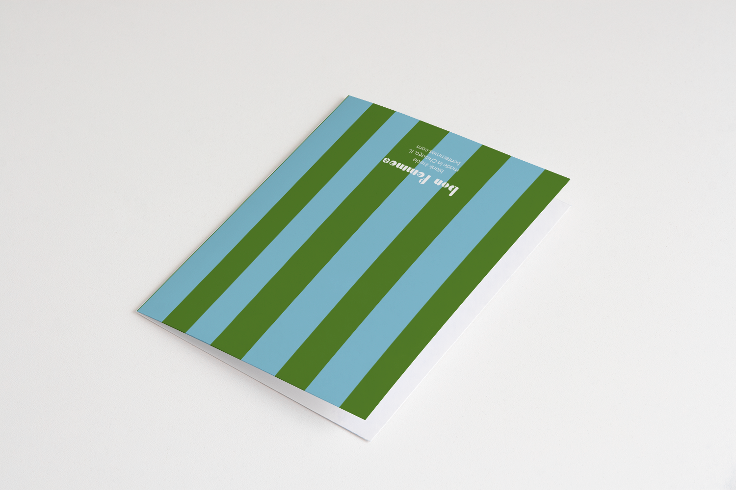 Bonjour Hola Green Greeting Card