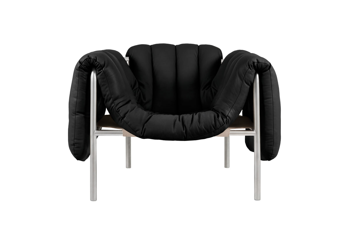 Puffy Lounge Chair | Stainless Steel Base