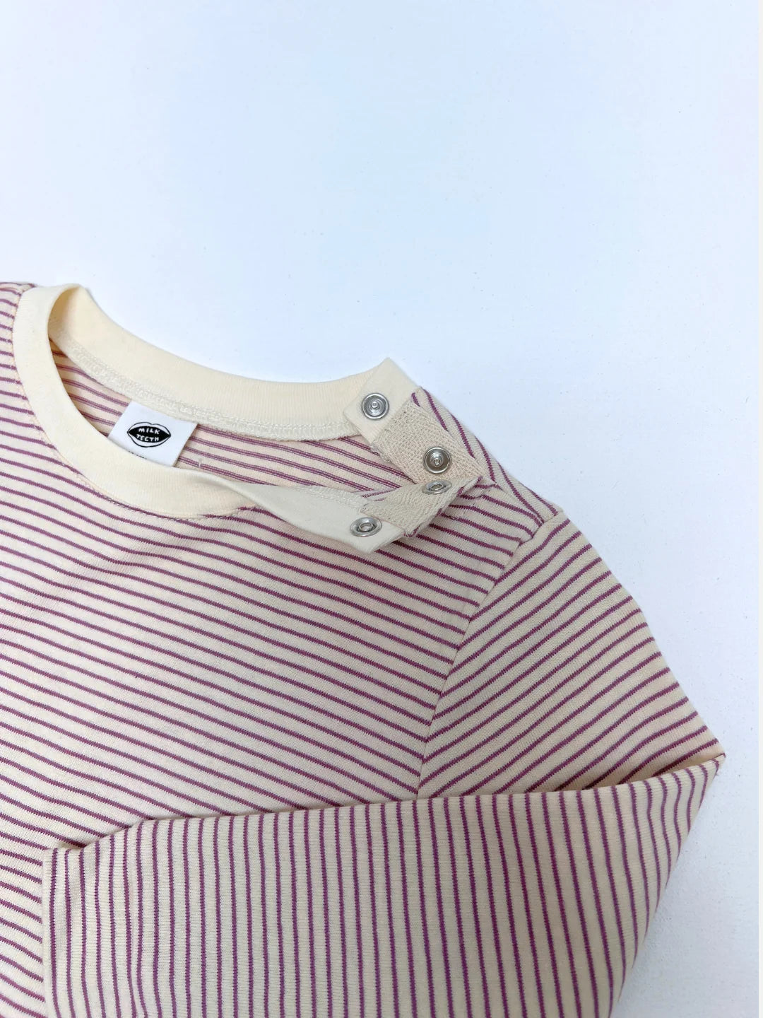 Baby Stripe Longsleeve | Purple + Cream