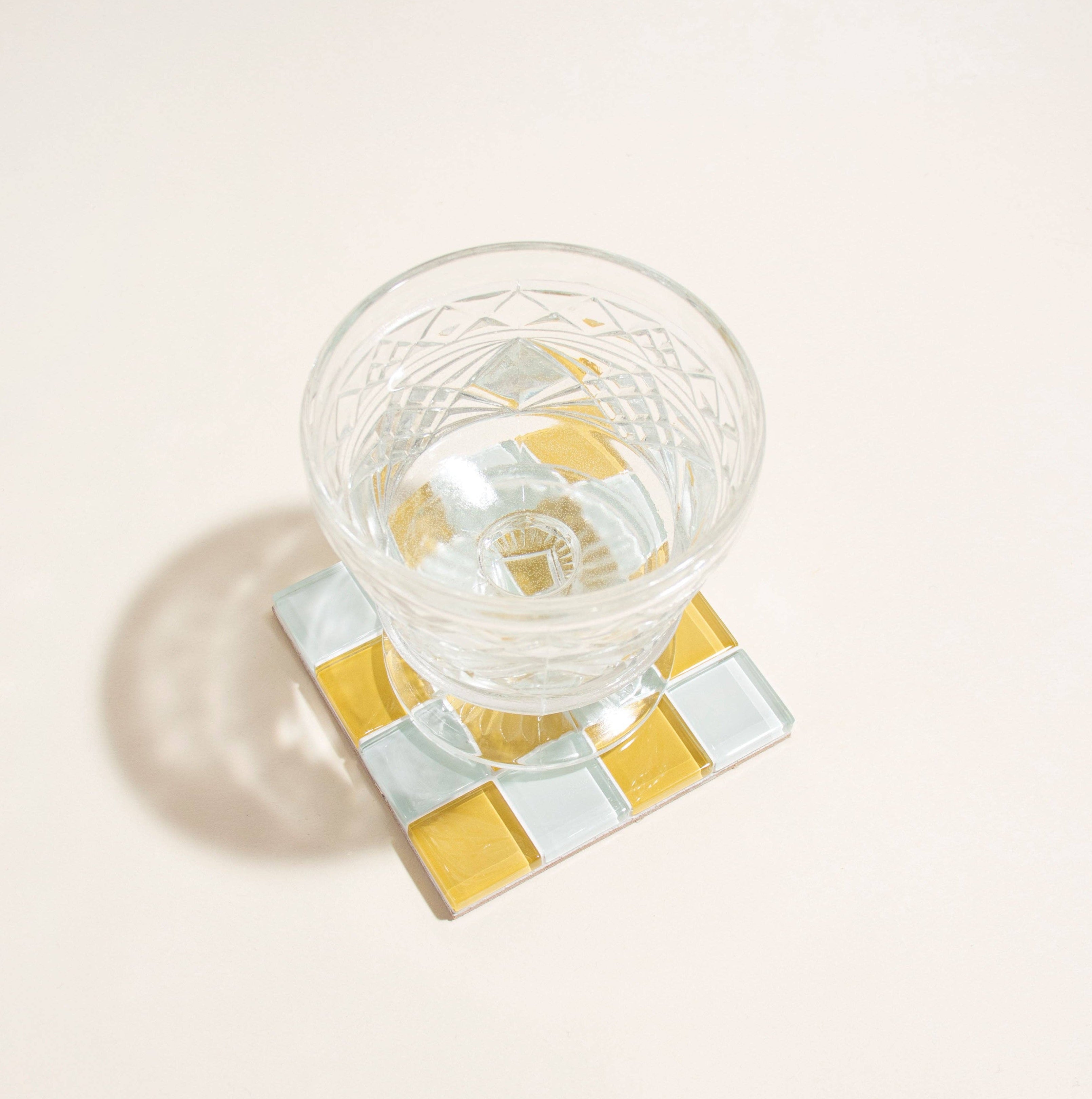 Glass Tile Coaster | Honey Milk Chocolate