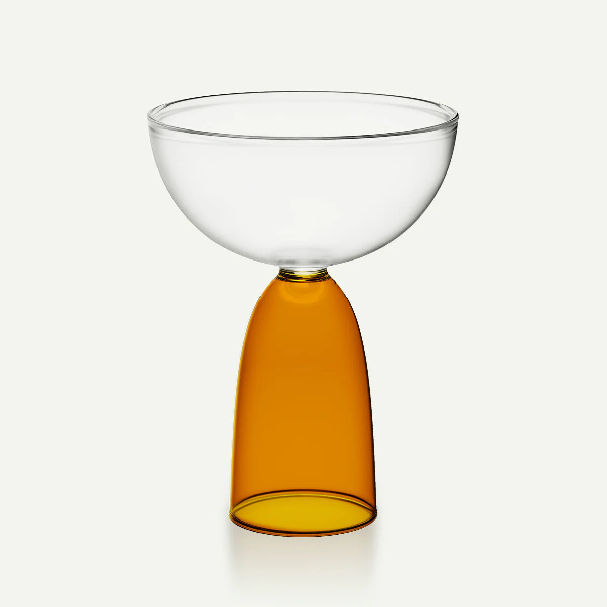 Mamo Coupe Glass | Clear + Amber