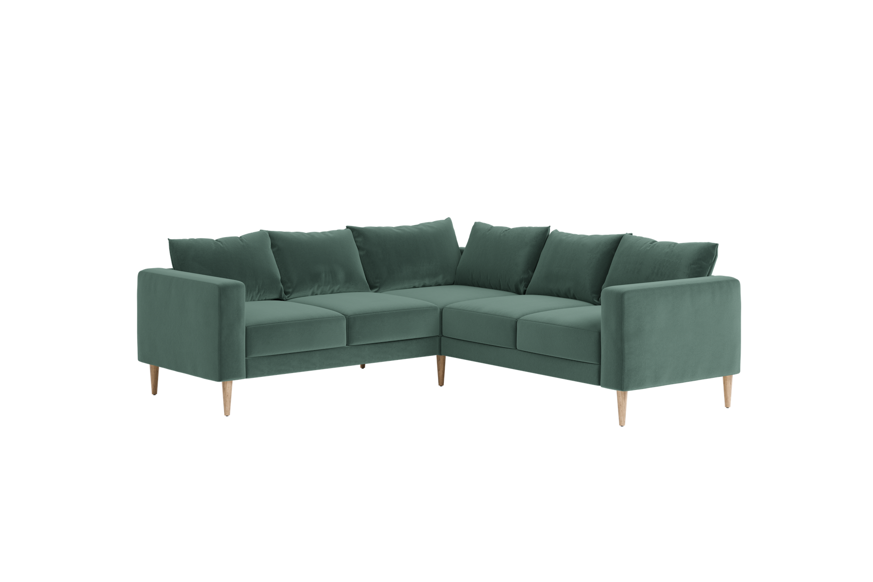 The Essential Corner Sectional | 5 Seat | Recycled Velvet
