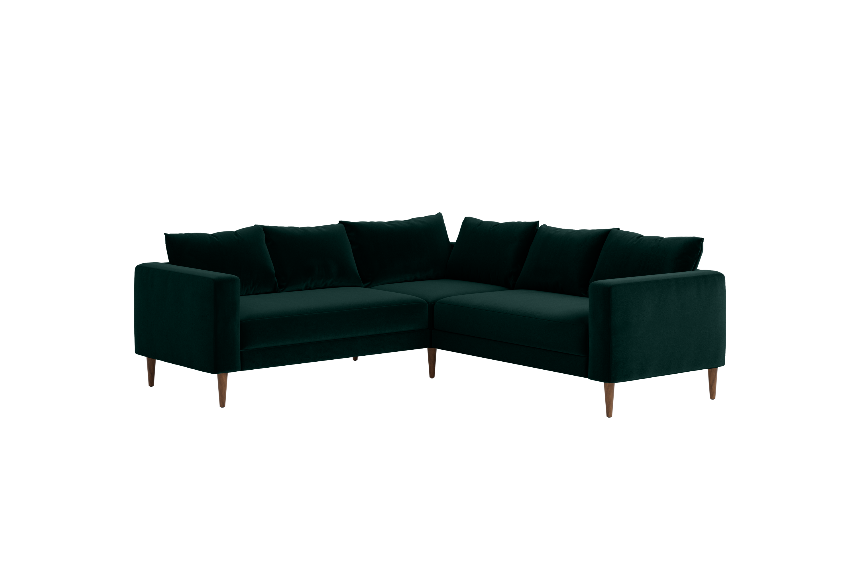 The Essential Corner Sectional | 5 Seat | Recycled Velvet
