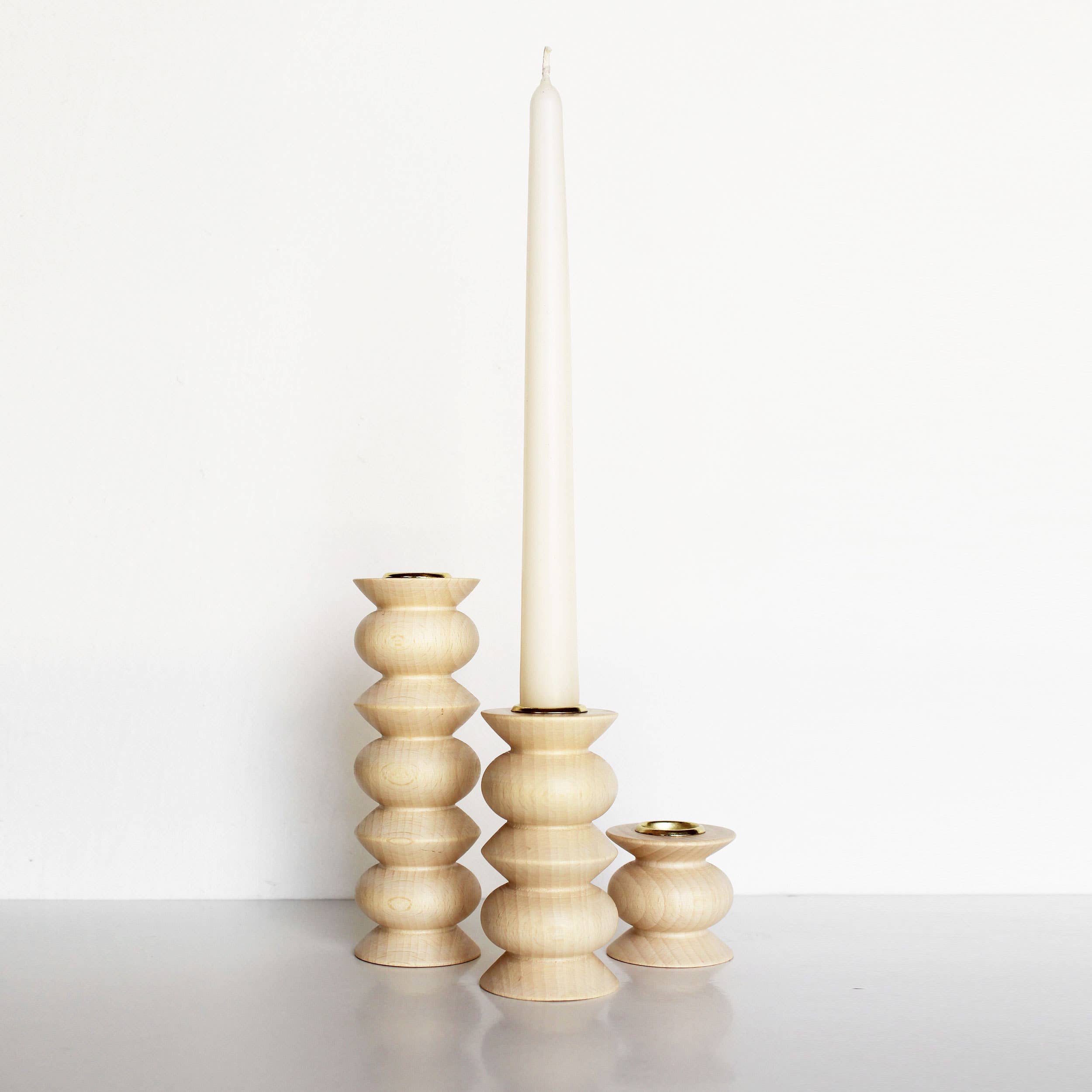 Wooden Candle Holder - Medium Nº 5