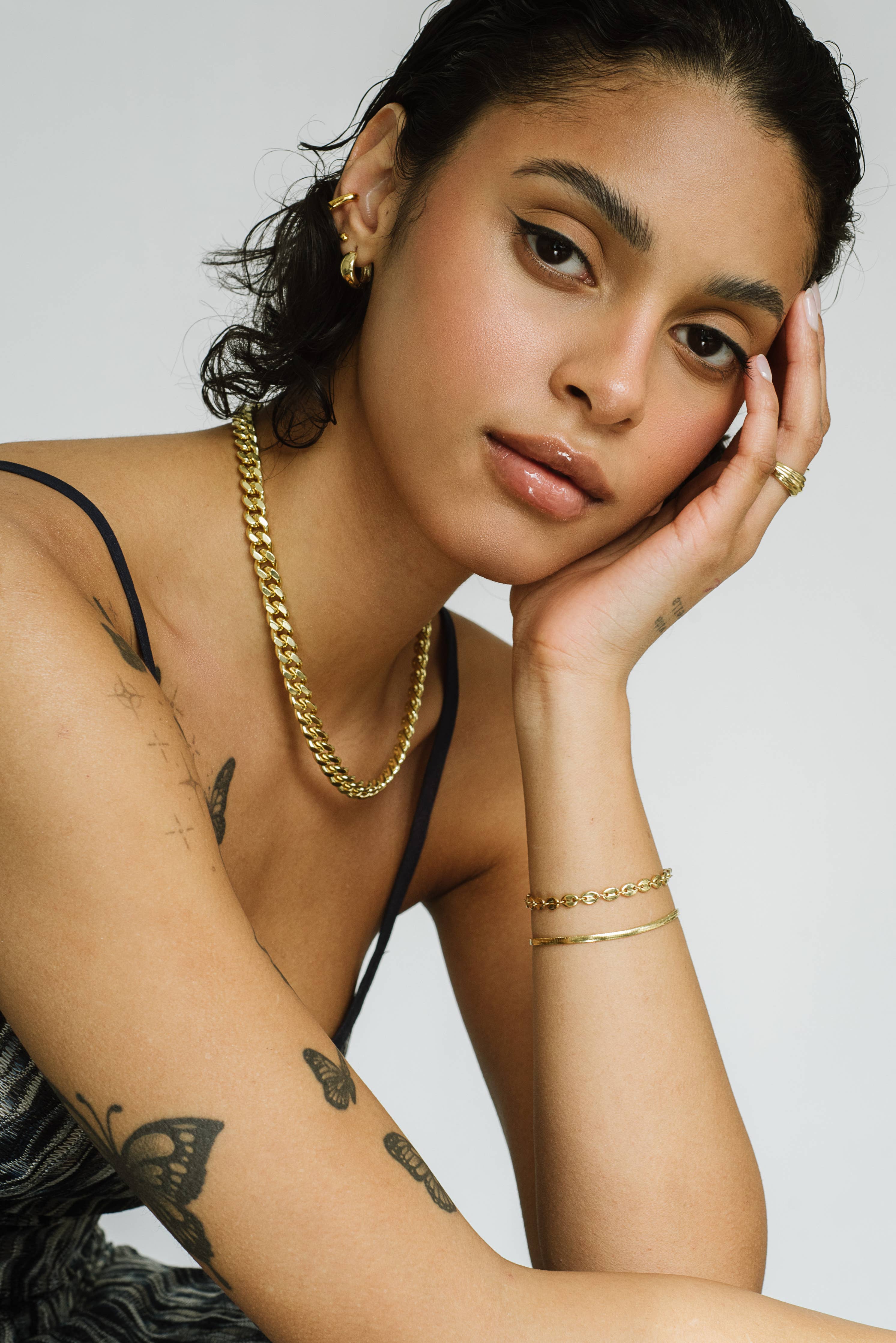 Jane Hoops: Gold Vermeil